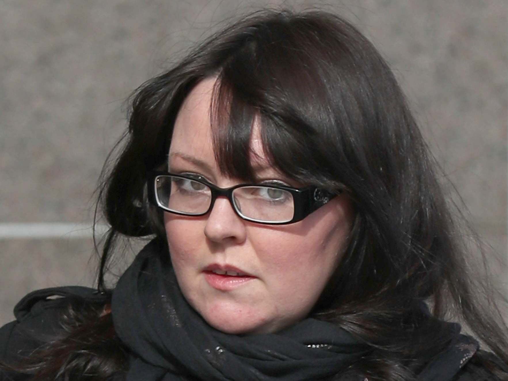 Former SNP MP Natalie McGarry arrives at Glasgow Sheriff Court where she is facing charges over embezzling more than £25,600.