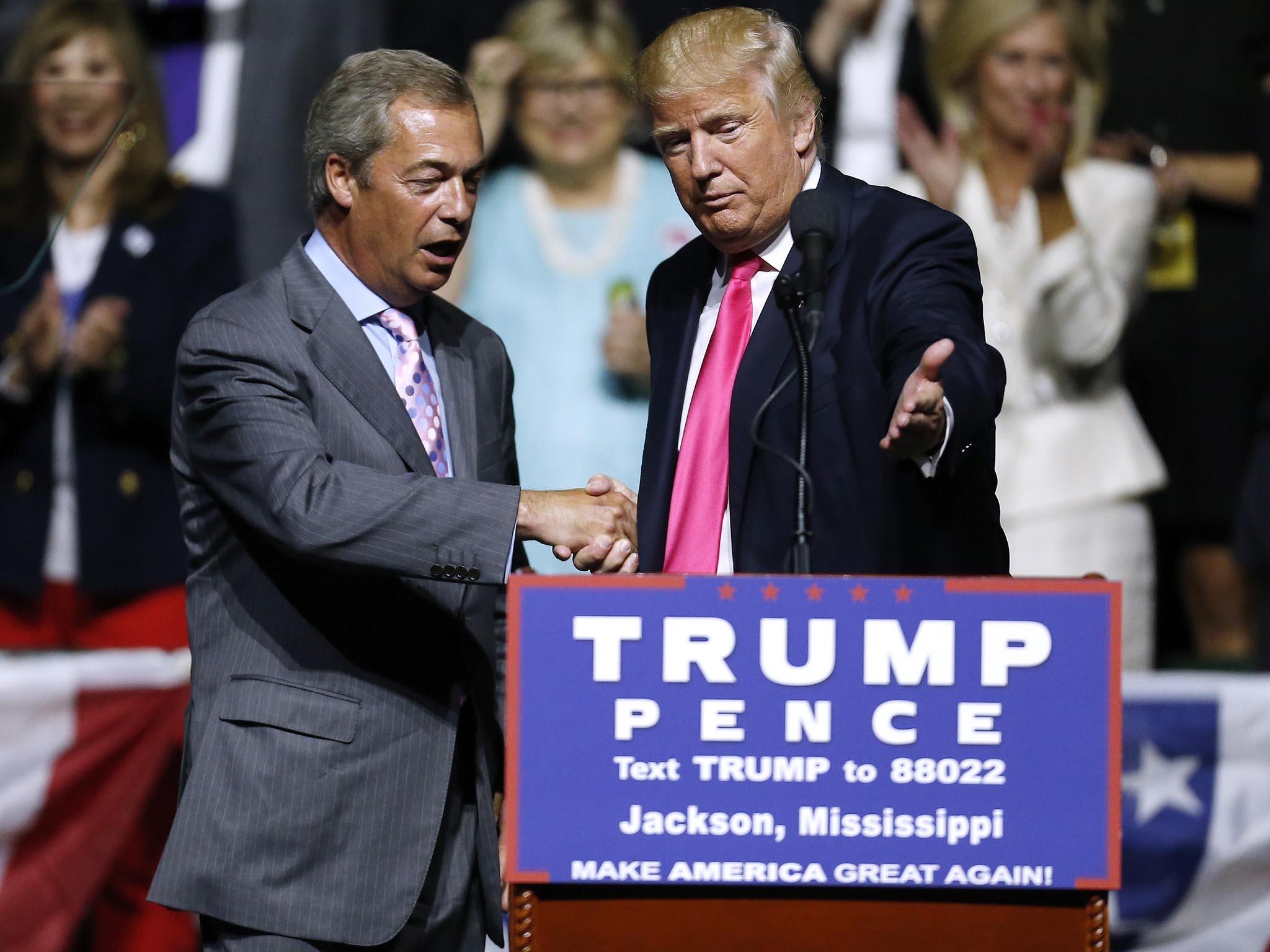 When it comes to Farage, parallels with The Donald are clear