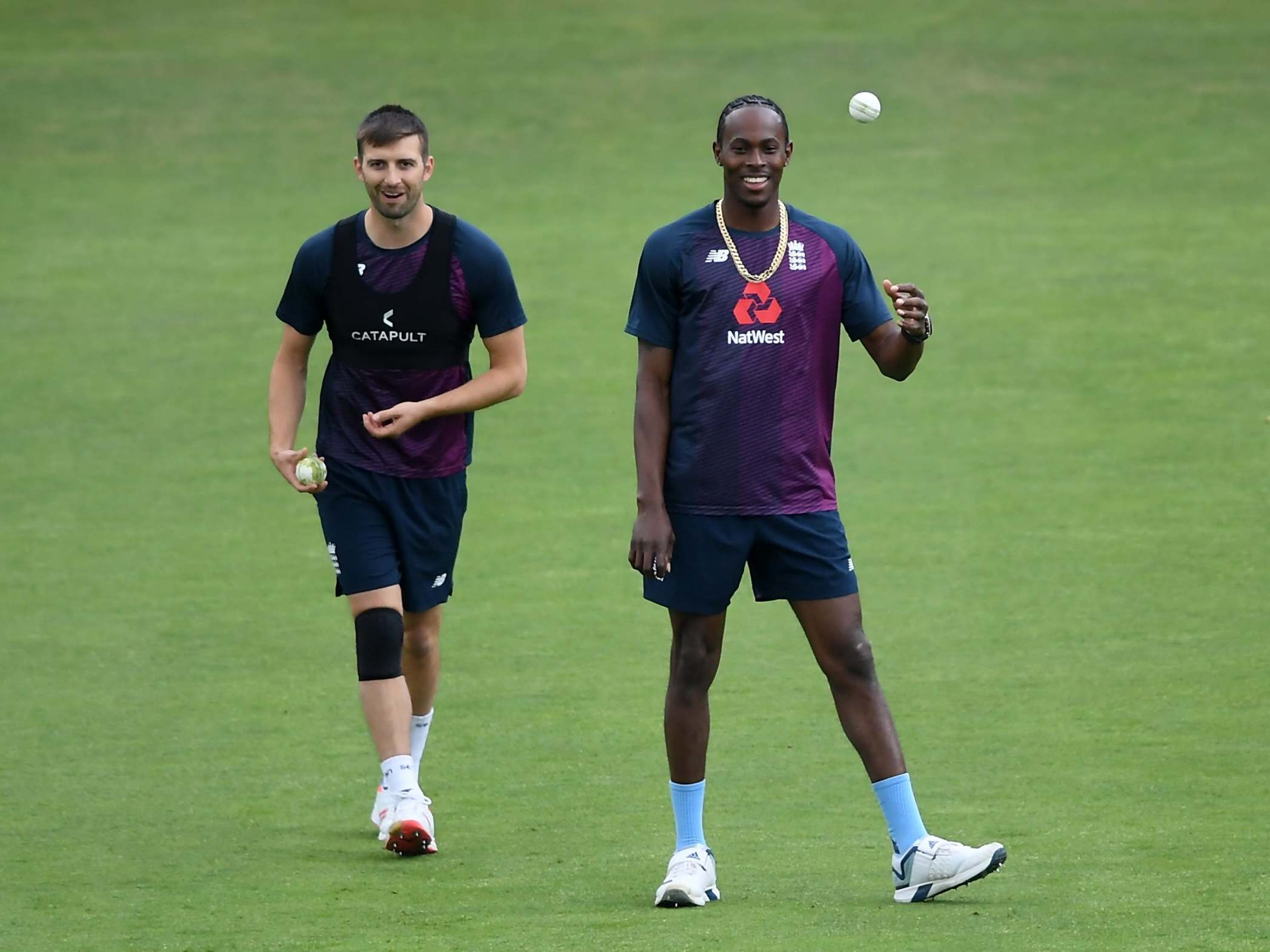 Jofra Archer and Mark Wood in practice together