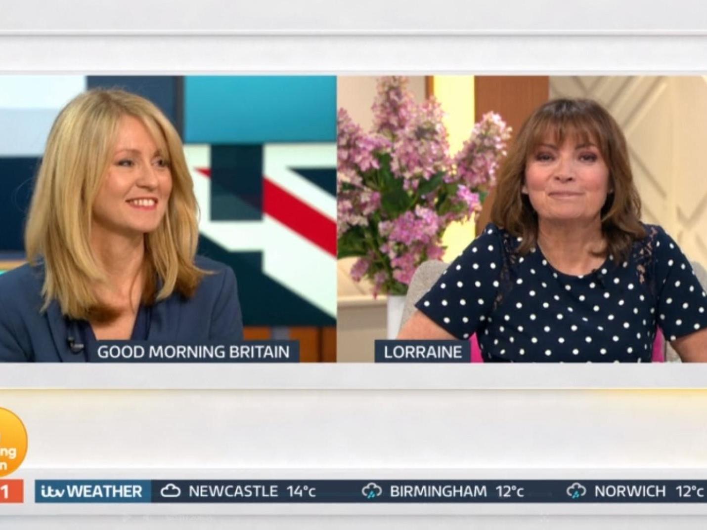 Esther McVey and Lorraine Kelly