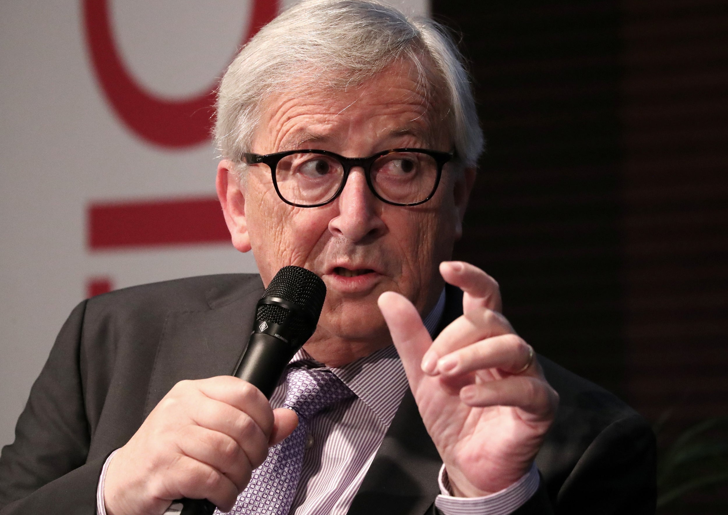 European Commission President Jean-Claude Juncker speaks during an interview in Brussels