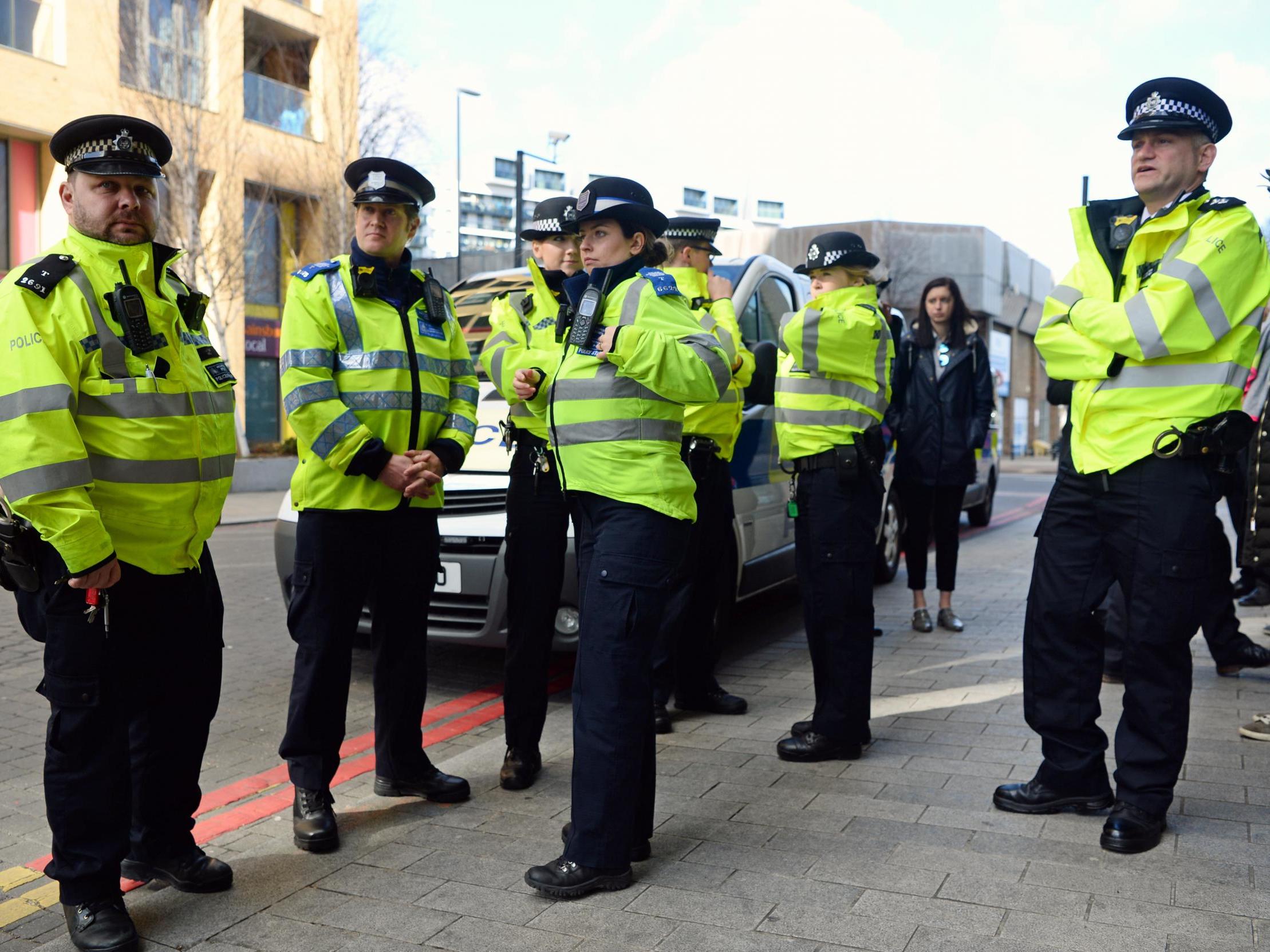 Metropolitan Police officers in south London