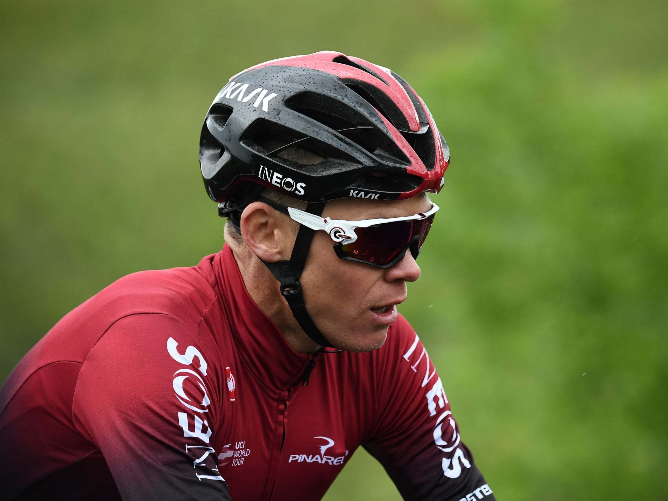 Chris Froome came off his bike in central France (AFP/Getty Images)