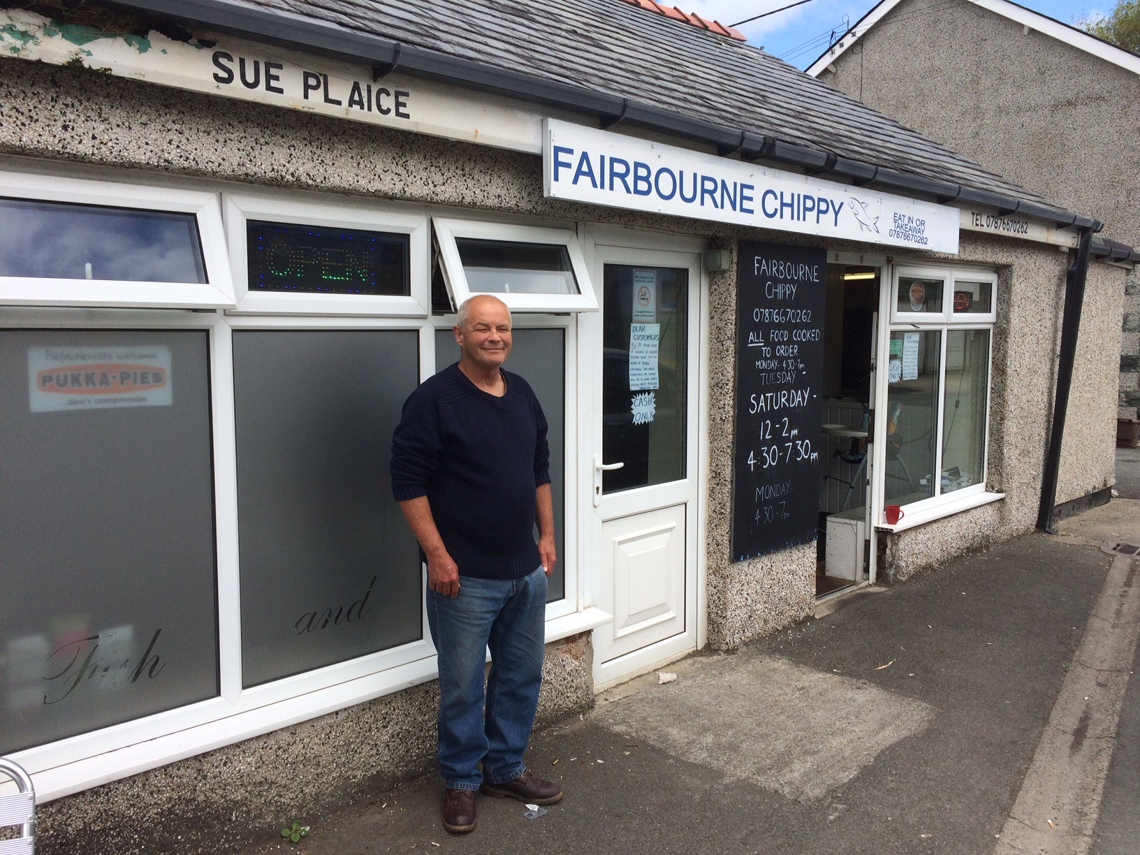 Alan Jones, owner of Fairbourne Fish and Chips (The Independent)