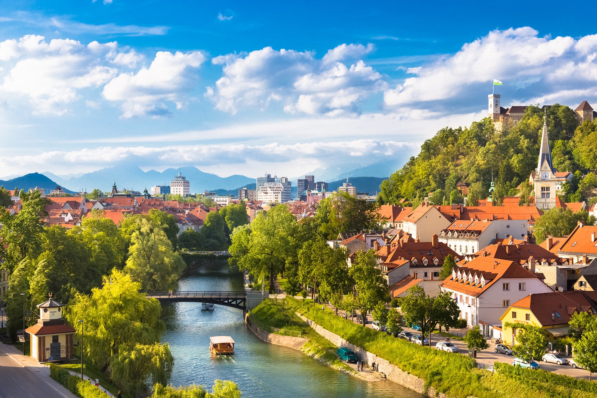 Ljubljana Castle towers above the city on its own hilltop