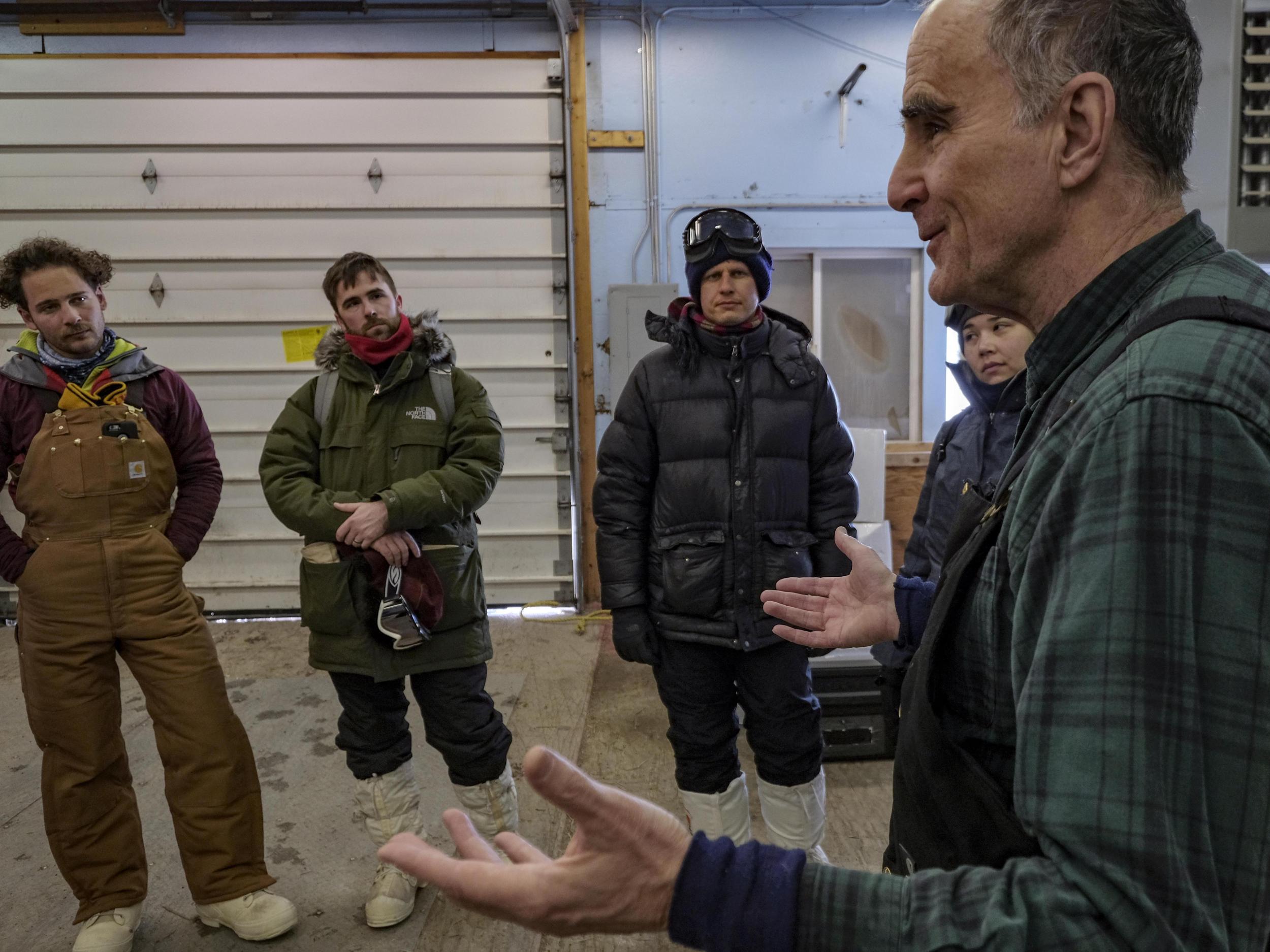 Don Perovich (right) has been studying the Arctic since the 1970s