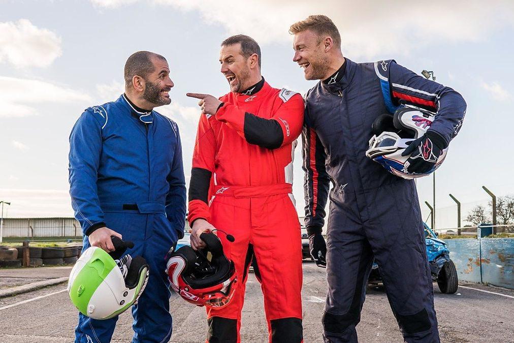 Formula one, two, three (l-r): Harris, McGuinness and Flintoff