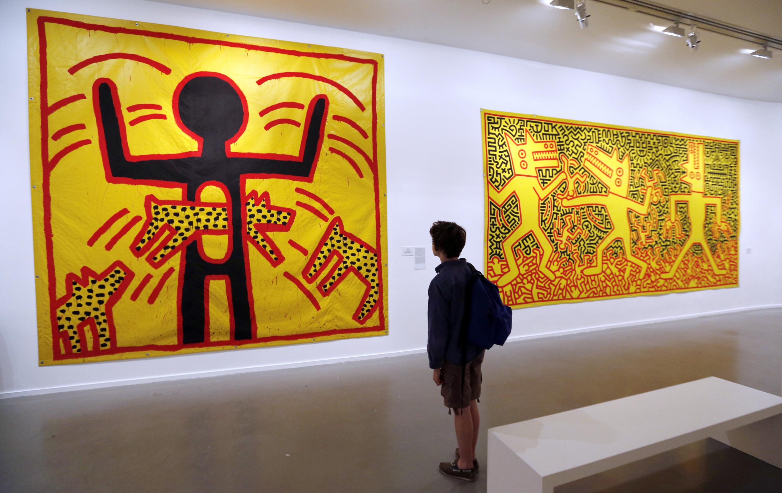 Keith Haring’s biggest UK exhibition to date opens at Tate Liverpool on 14 June 2019 (FRANCOIS GUILLOT/AFP/Getty )