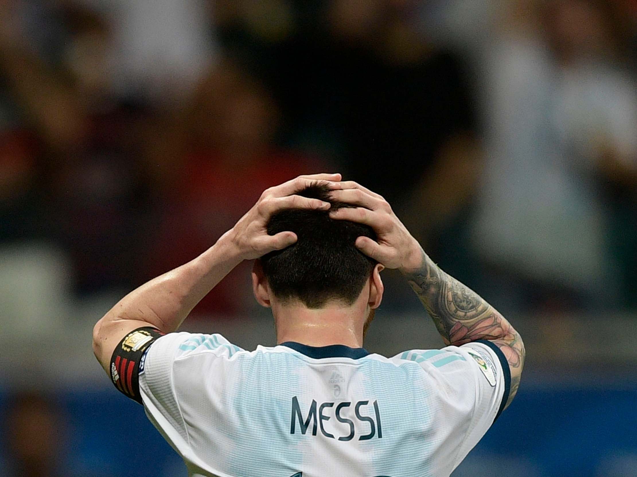 Lionel Messi and Argentina have suffered a poor start in Brazil (AFP/Getty)