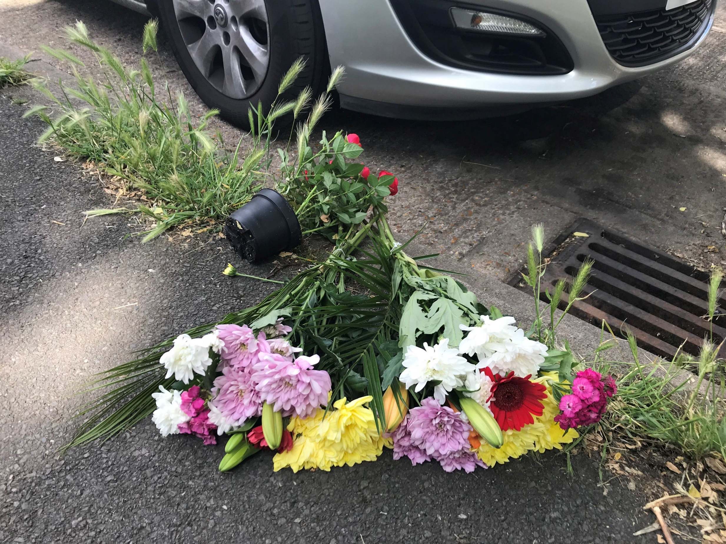 Flowers left near scene of fatal stabbing attack in Wandsworth