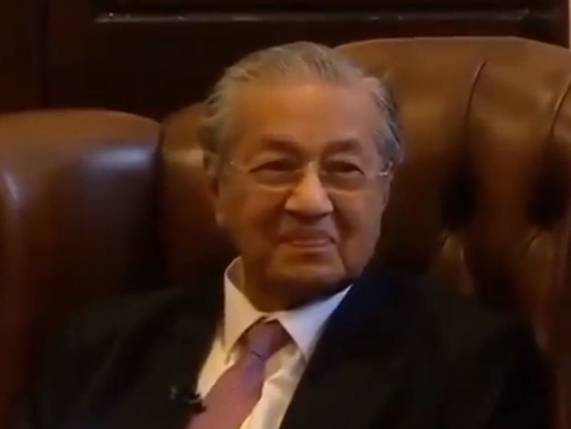 Mahathir Mohamad was speaking at the Cambridge Union