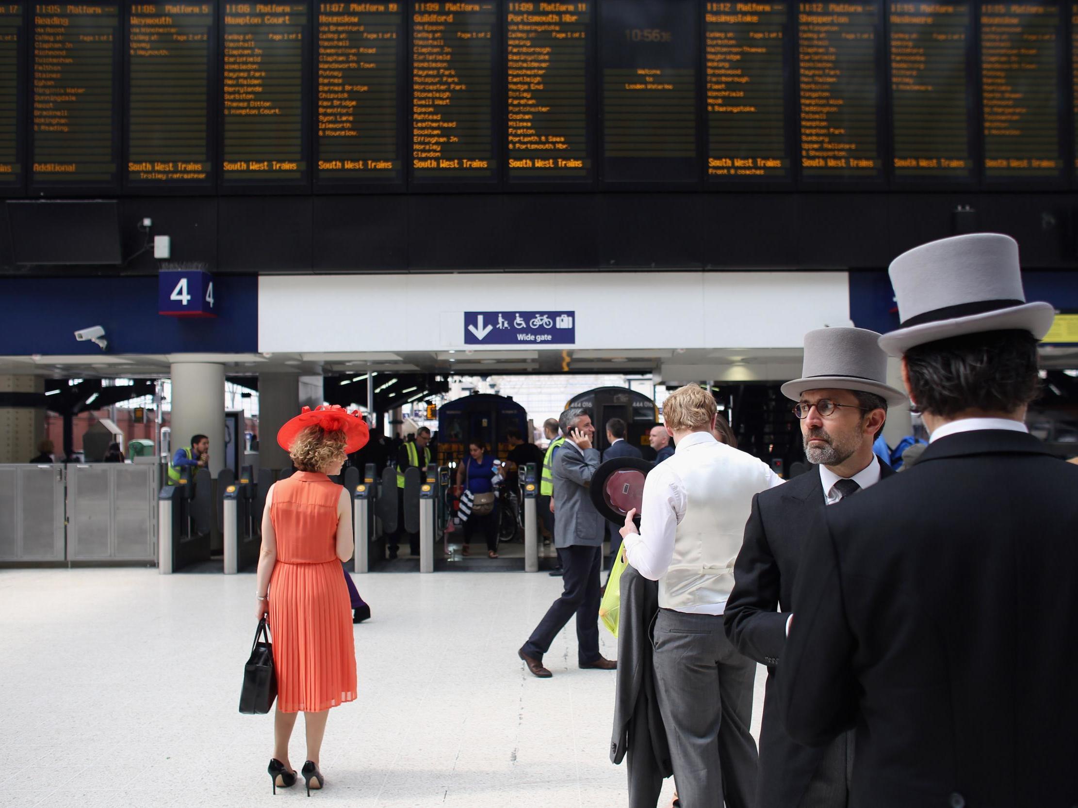 Additional trains from Waterloo will be put on for racegoers