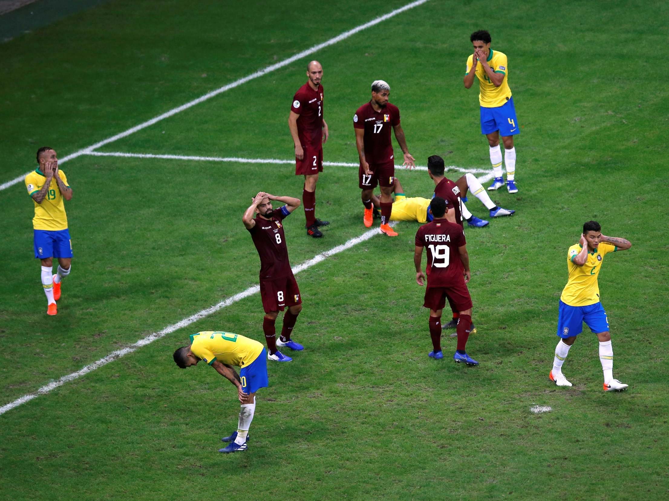 Brazil cannot believe they have not scored