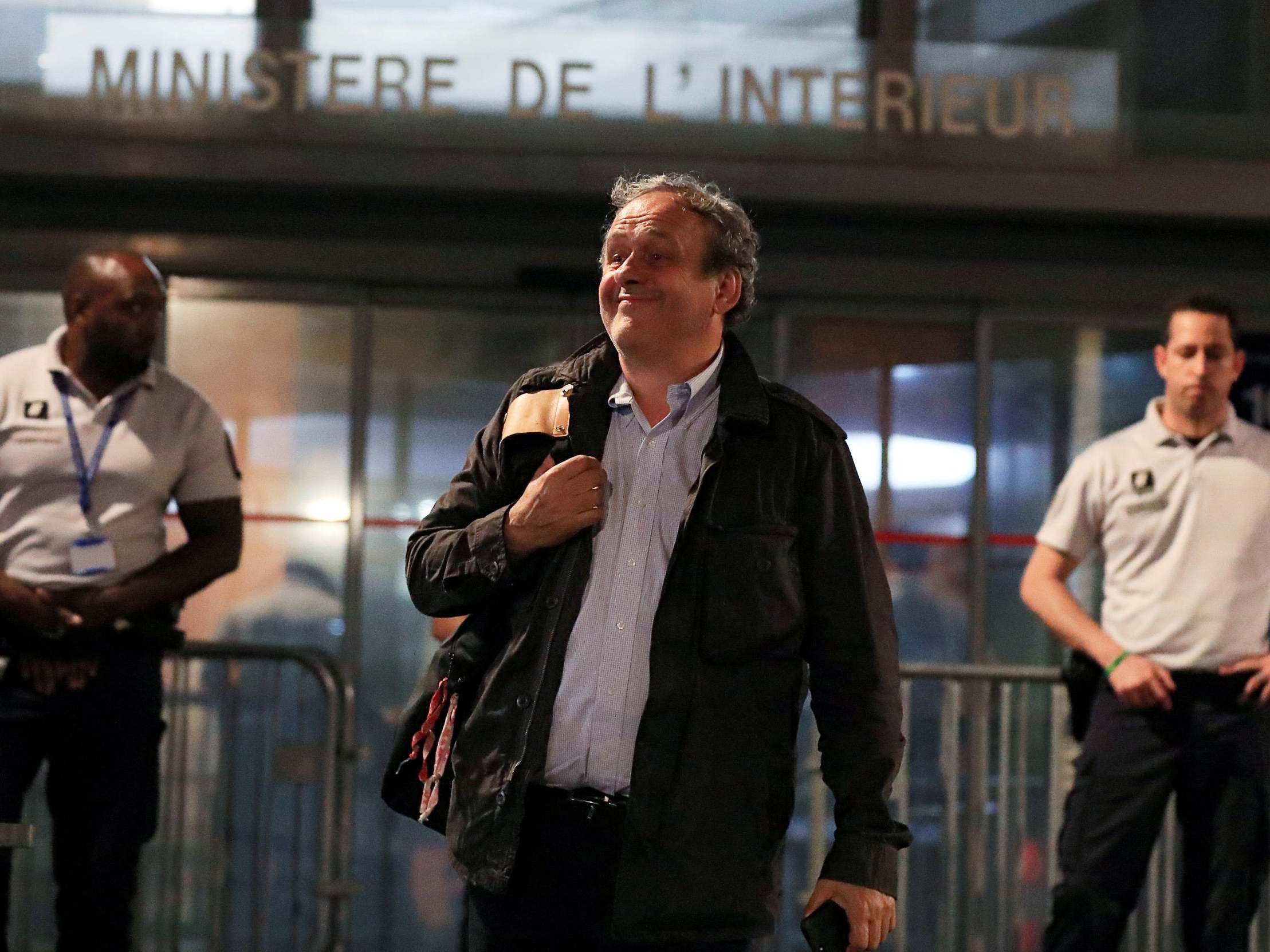 Former Uefa president Michel Platini leaves a judicial police station where he was detained for questioning