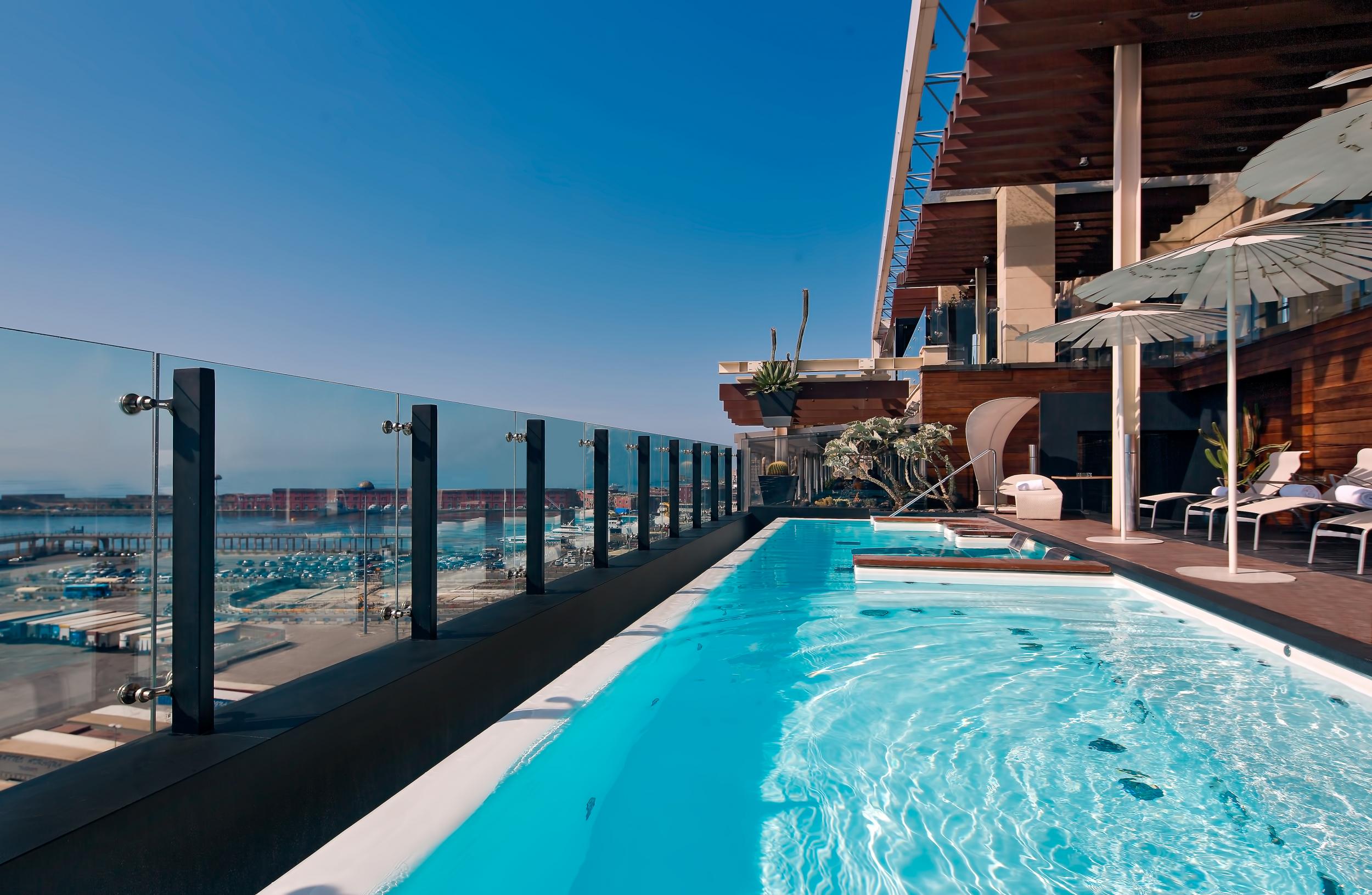 The rooftop pool is good for posing... not so much for swimming