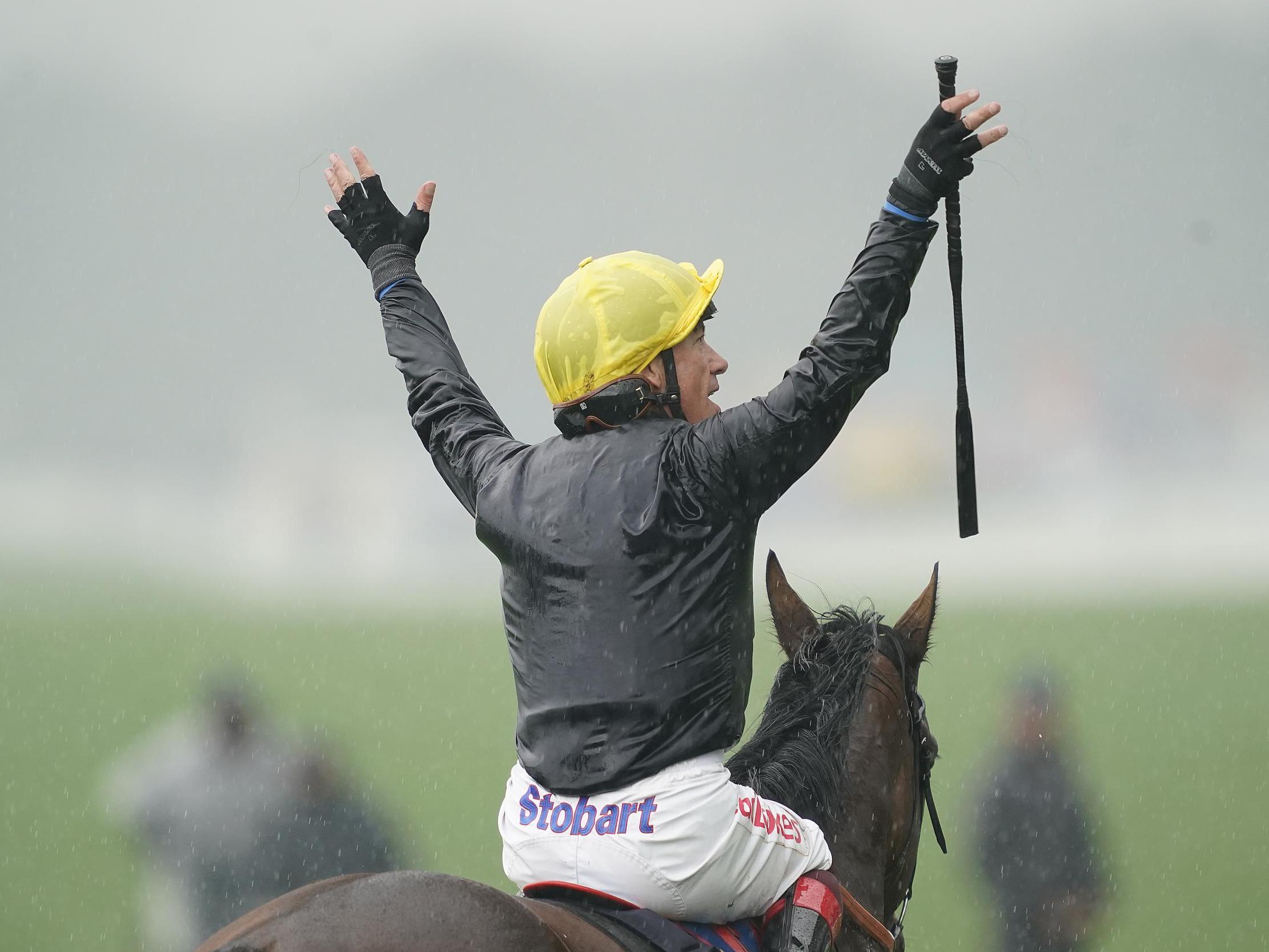 Frankie Dettori found rare joy in the rain