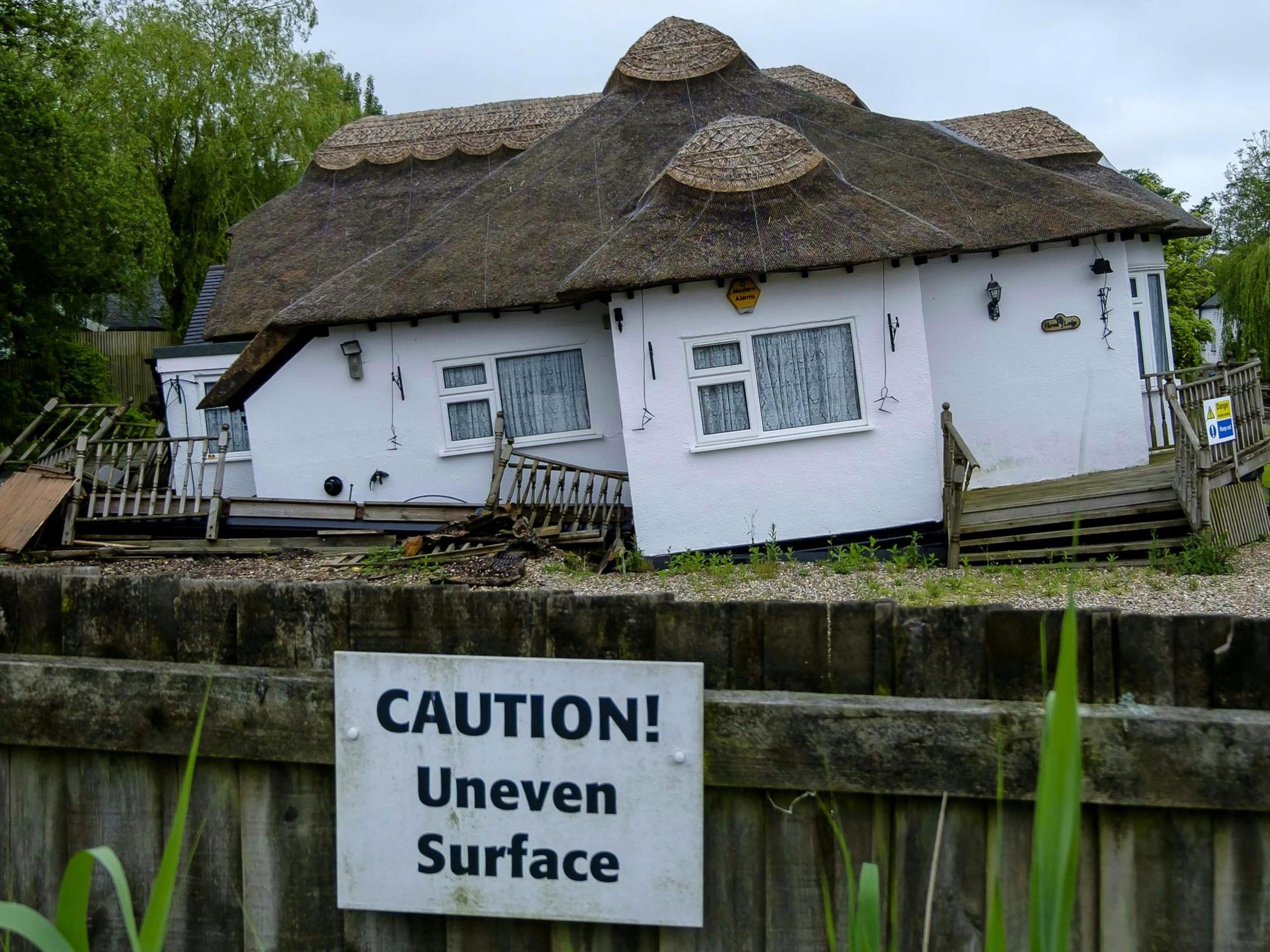 Homeowners Ken and Gail Pitts fear their £850,000 home may have to be demolished