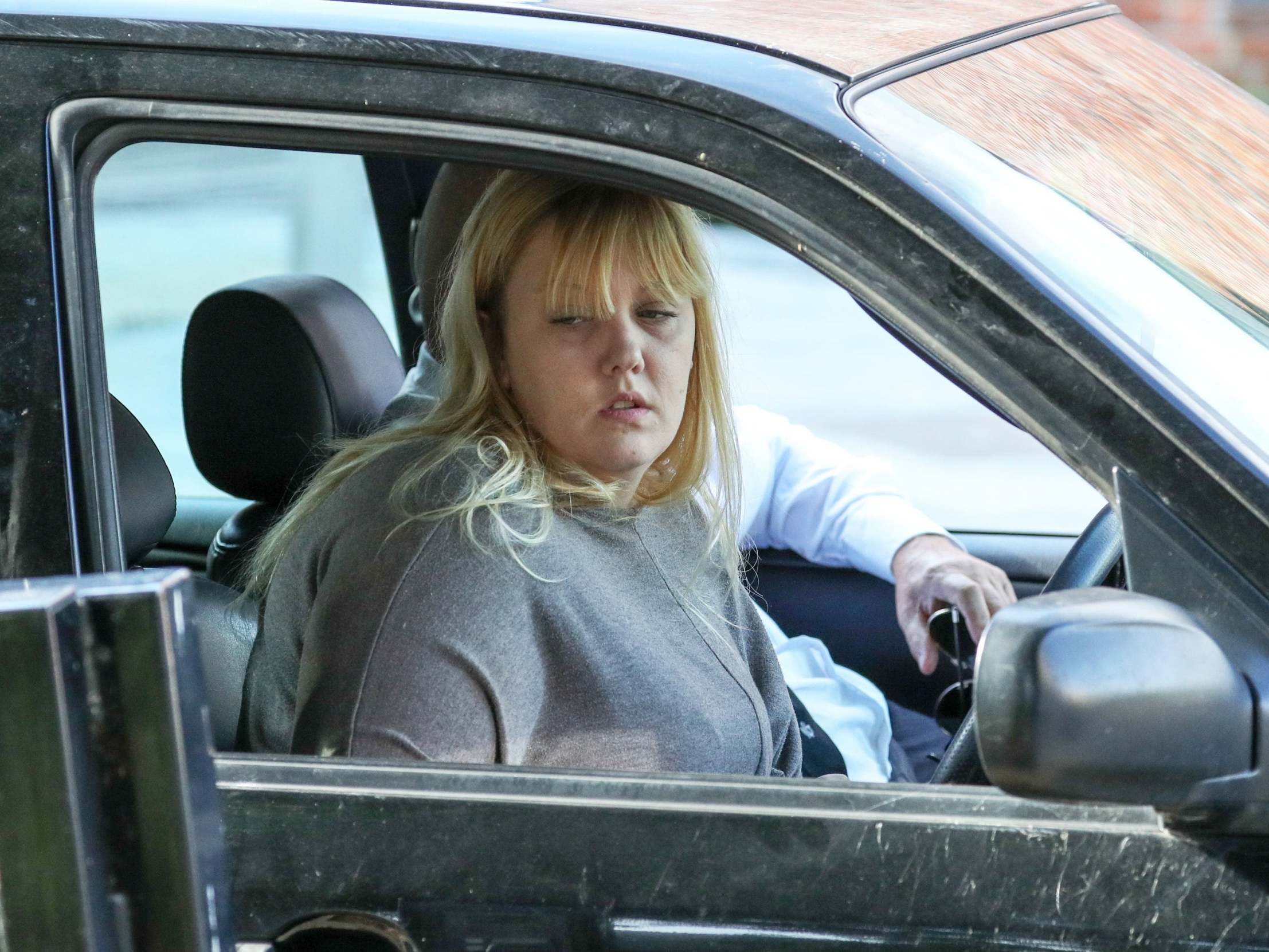 Stacey White, mother of Lucy McHugh, arrives at Winchester Crown court on 20 June 2019 where a 25-year-old man is appearing accused of murdering the 13-year-old.