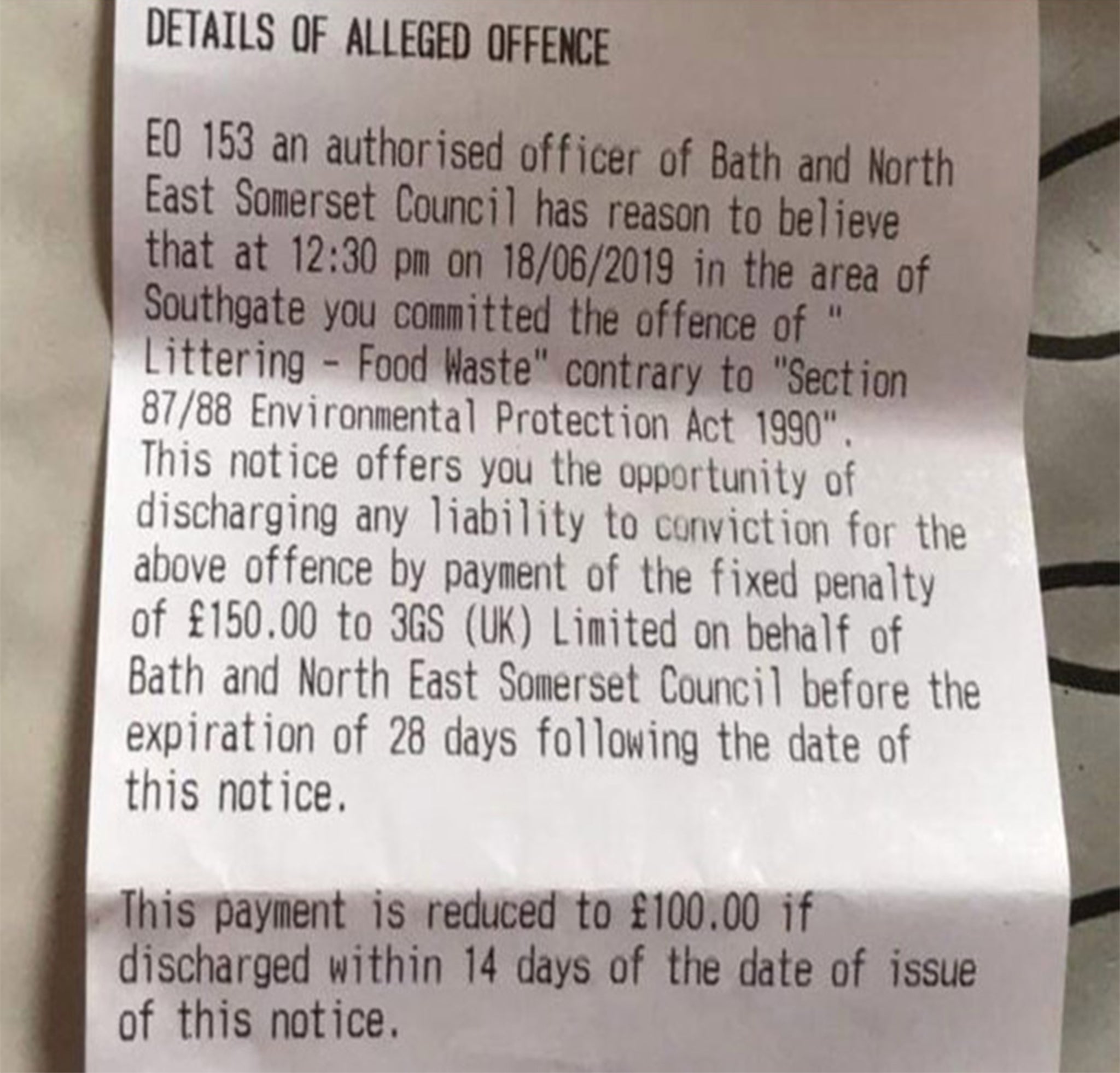 Sally-Ann Fricker, 54, was handed a £150 fine after feeding part of a sausage roll to a pigeon in Bath, Somerset. (Universal News &amp; Sport)