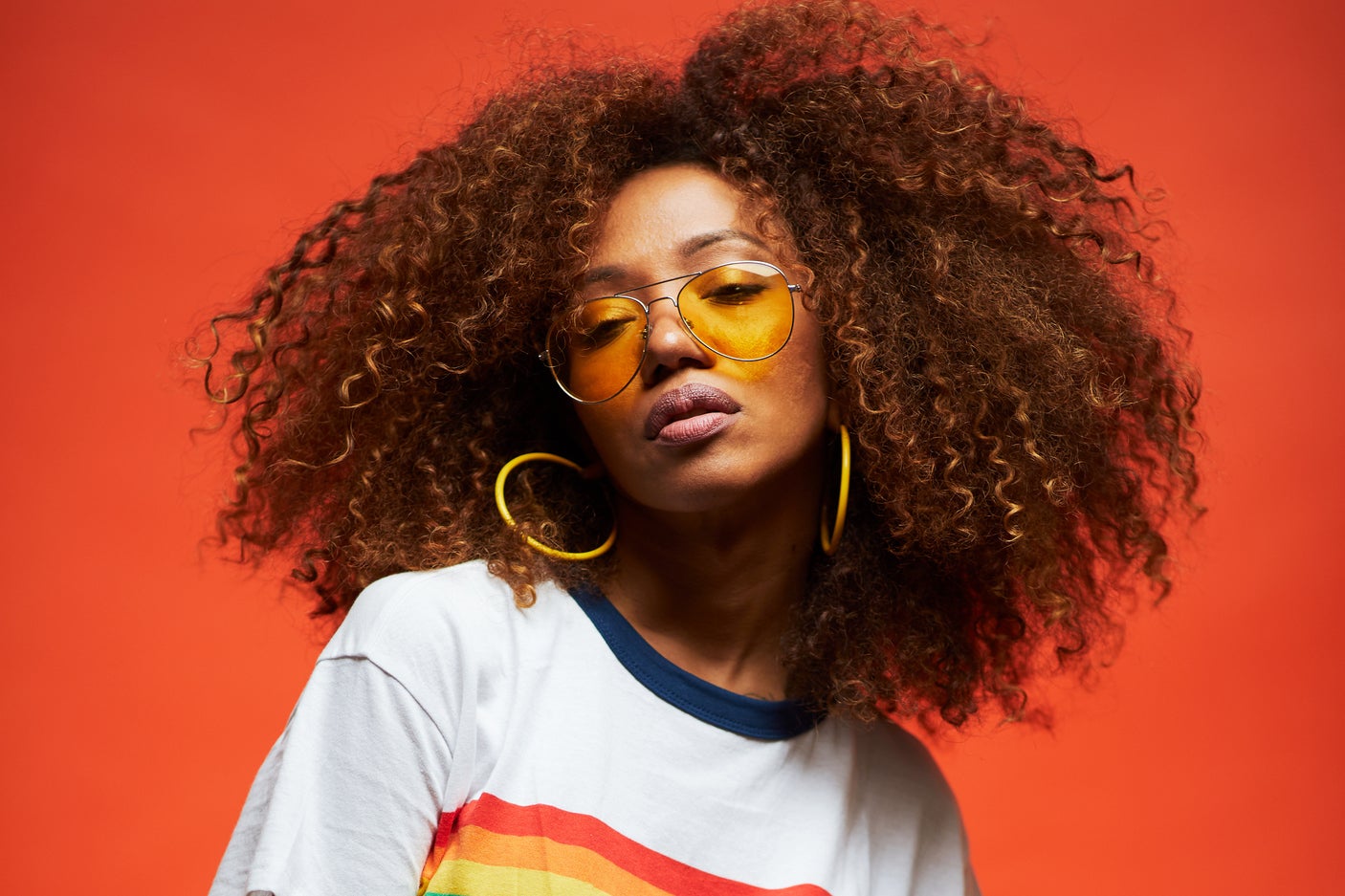 Young woman with afro-textured hair