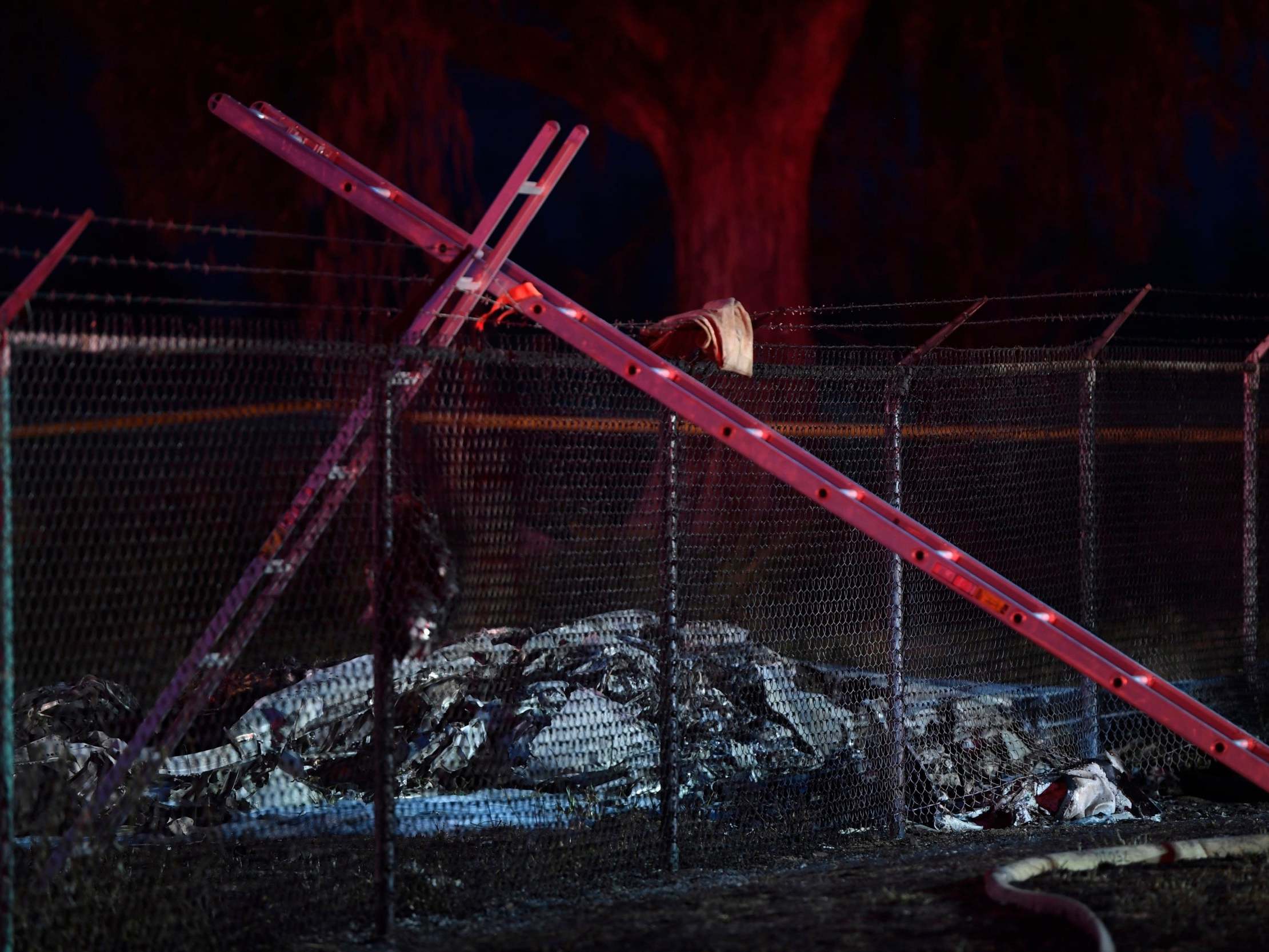 Remnants of an aircraft which crashed in Hawaii