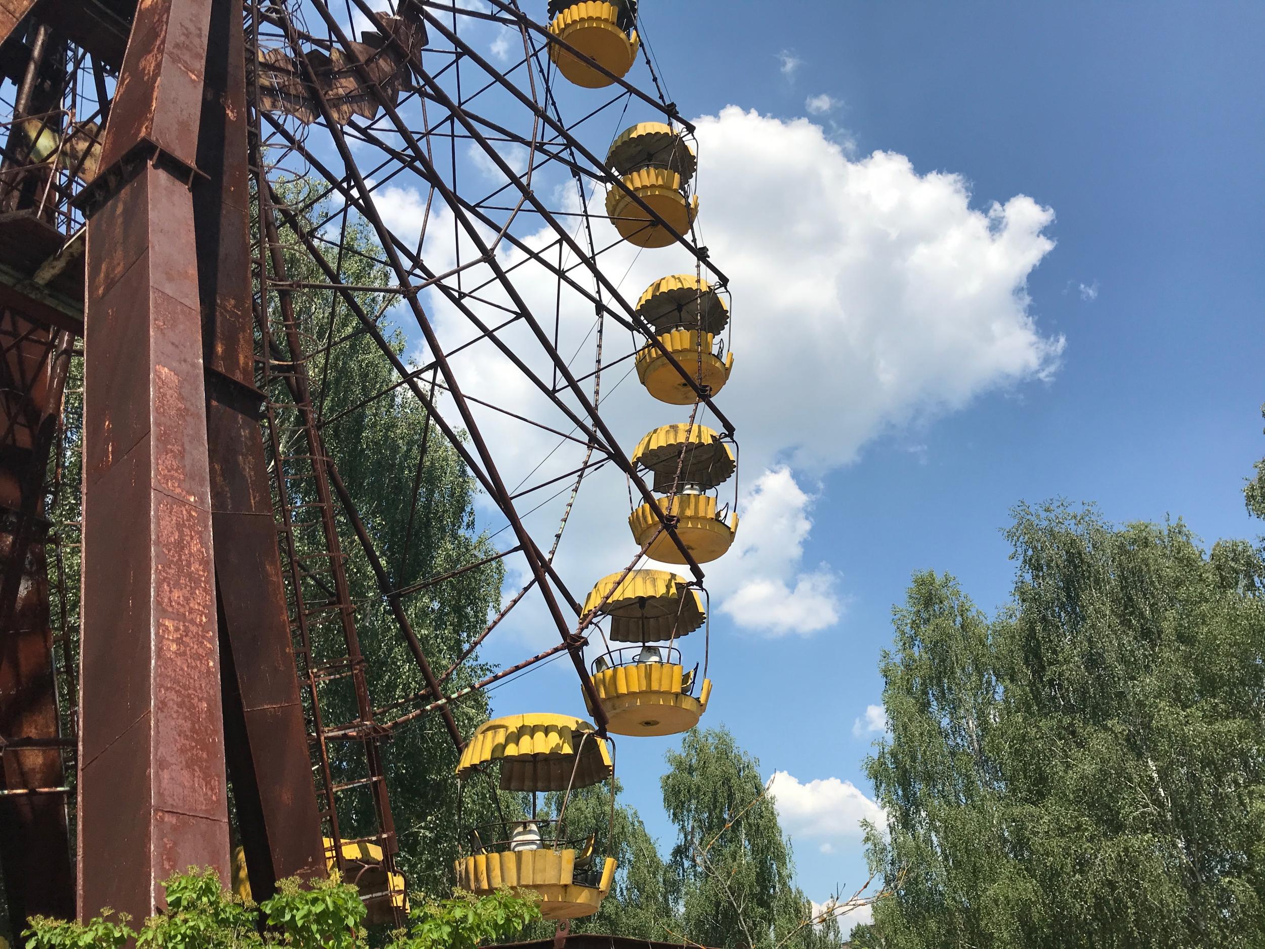 The town's ferris wheel was due to open only a few days after the 1986 disaster