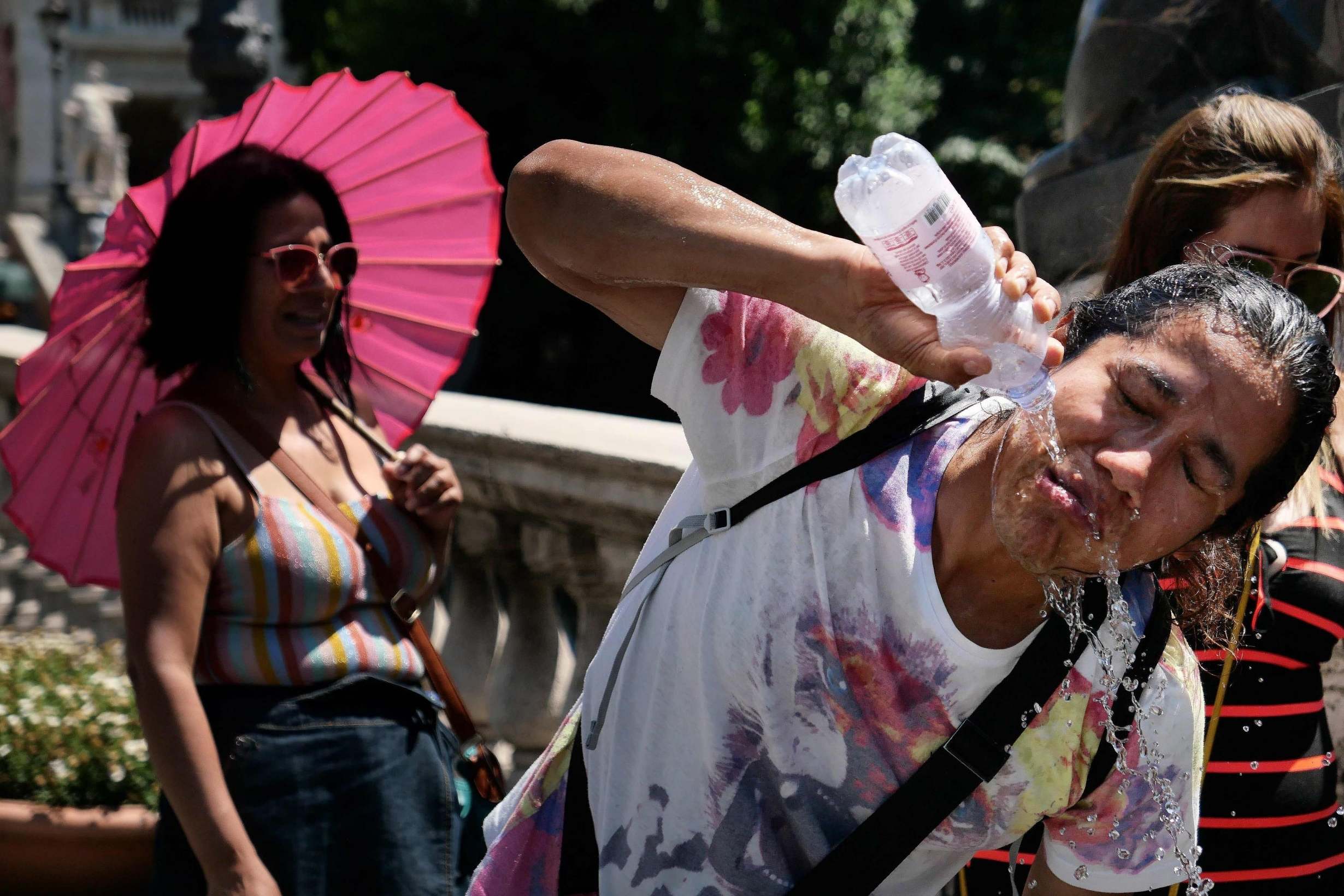 Tourists in Rome struggle in the heat (AFP/Getty)