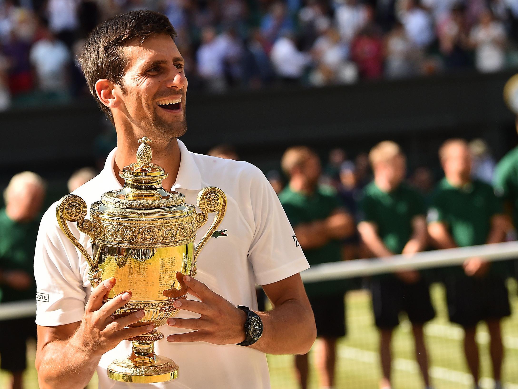 Novak Djokovic is aiming to win his fifth Wimbledon title