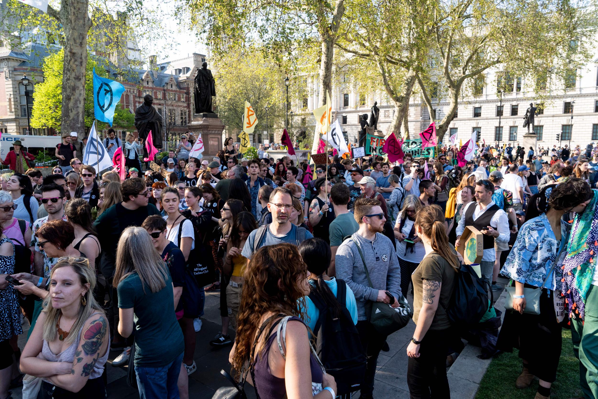 Climate protesters brought the streets of central London to a halt earlier this year (AFP/Getty)