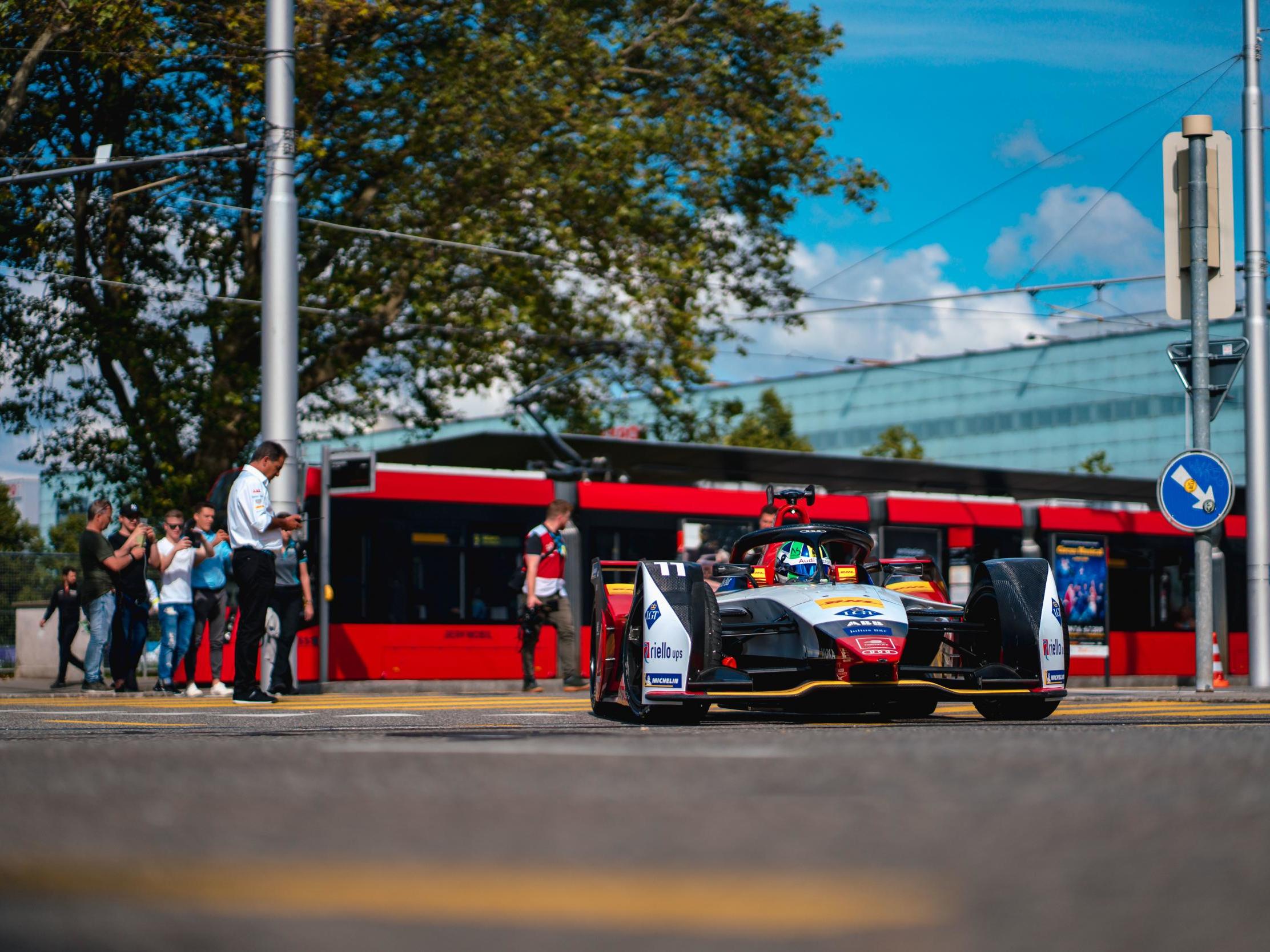 Lucas Di Grassi in action at the Bern ePrix