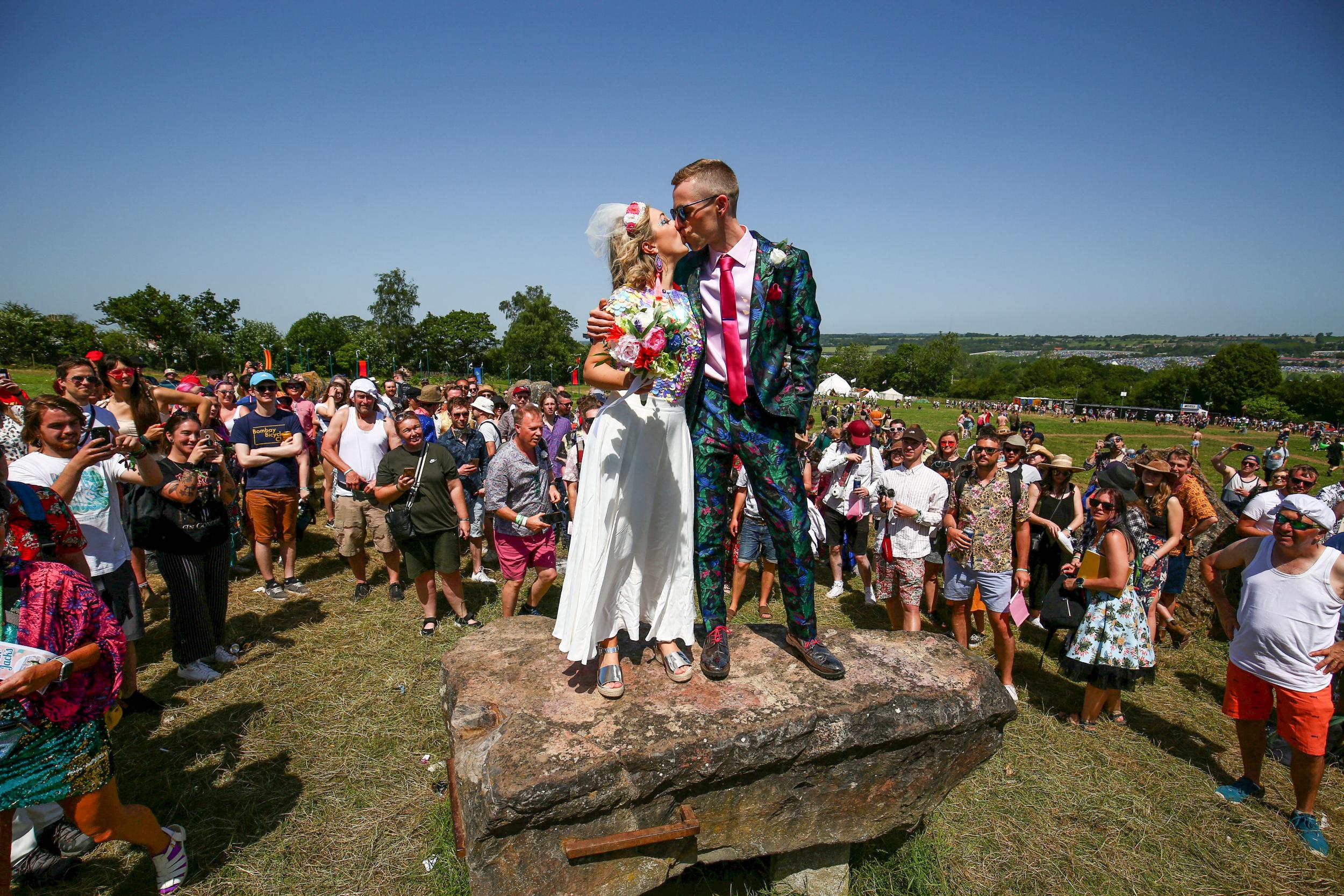 Sarah Adey and Jack Watney have been attending Glastonbury together since 2011