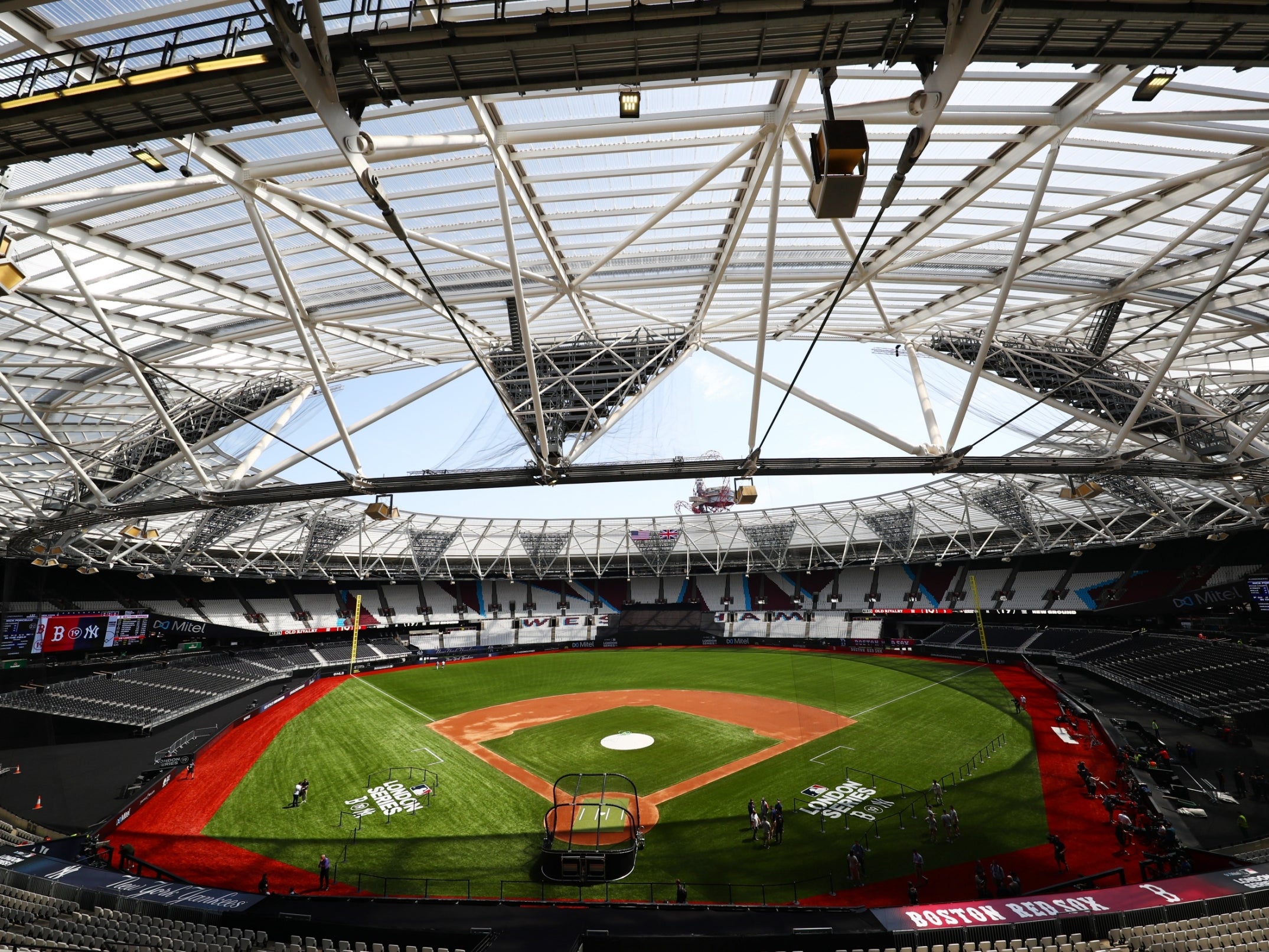 The London Stadium was transformed this summer for the Yankees vs Red Sox match (Getty)