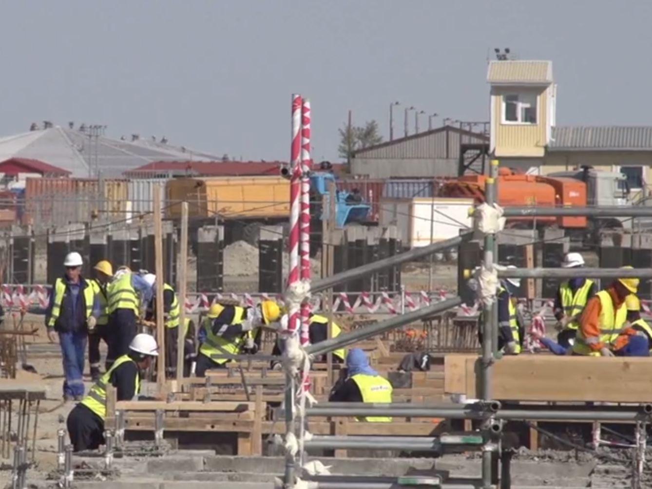 Tengiz oil construction site, where violence broke out on Saturday 29 June