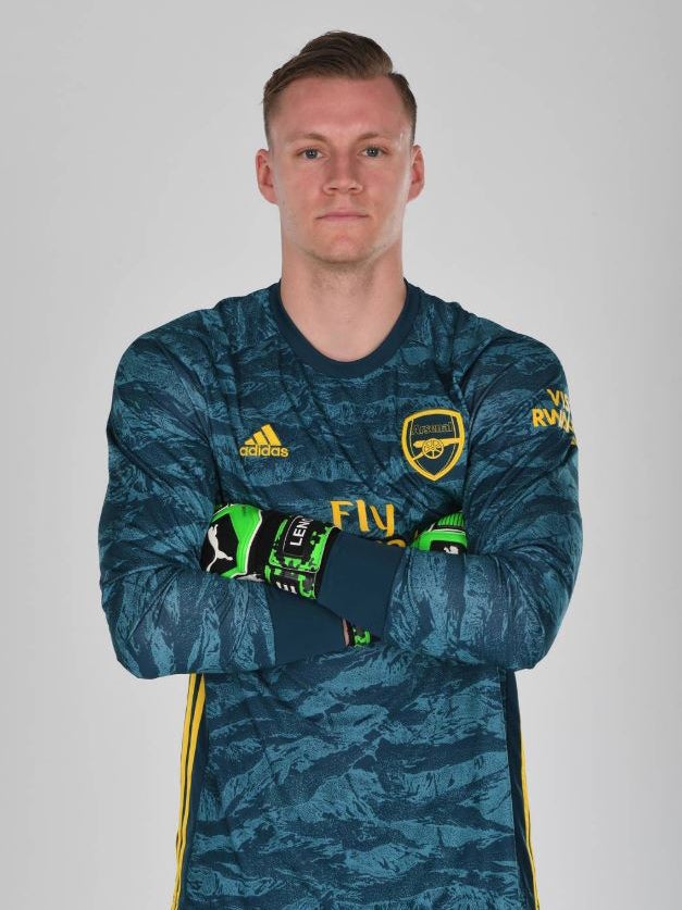 Bernd Leno sports the new goalkeeper’s home kit