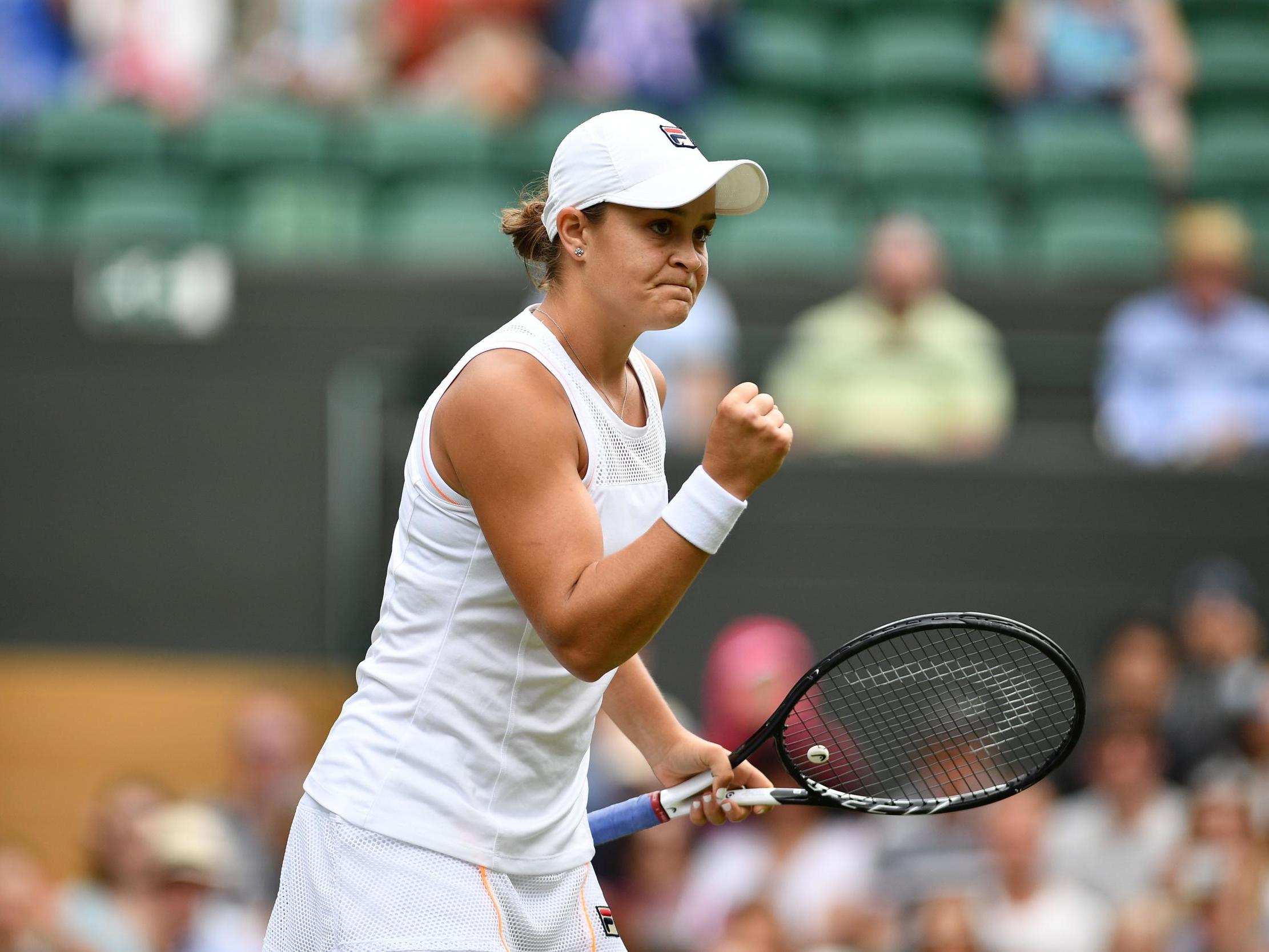 Barty is among the favourites to win here at Wimbledon