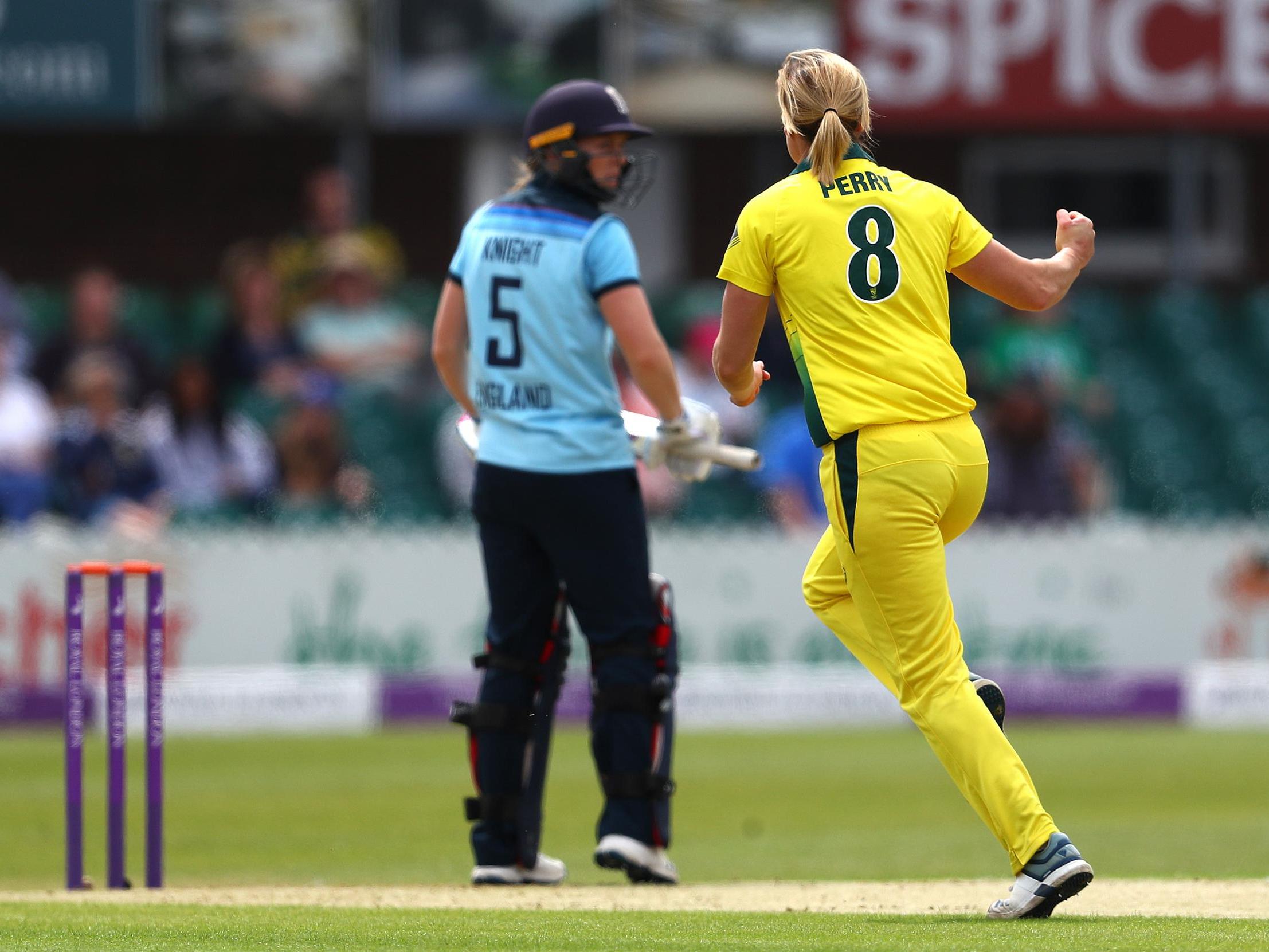 England captain Heather Knight fell for an eight-ball duck