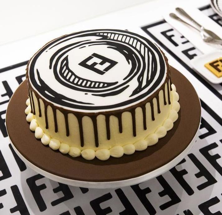 Visitors to the pop-up can indulge in a slice of 'FF' cake (Fendi)