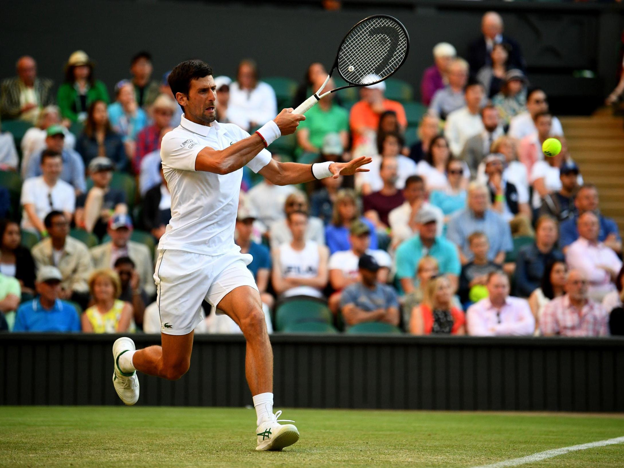 Djokovic in action against Kudla