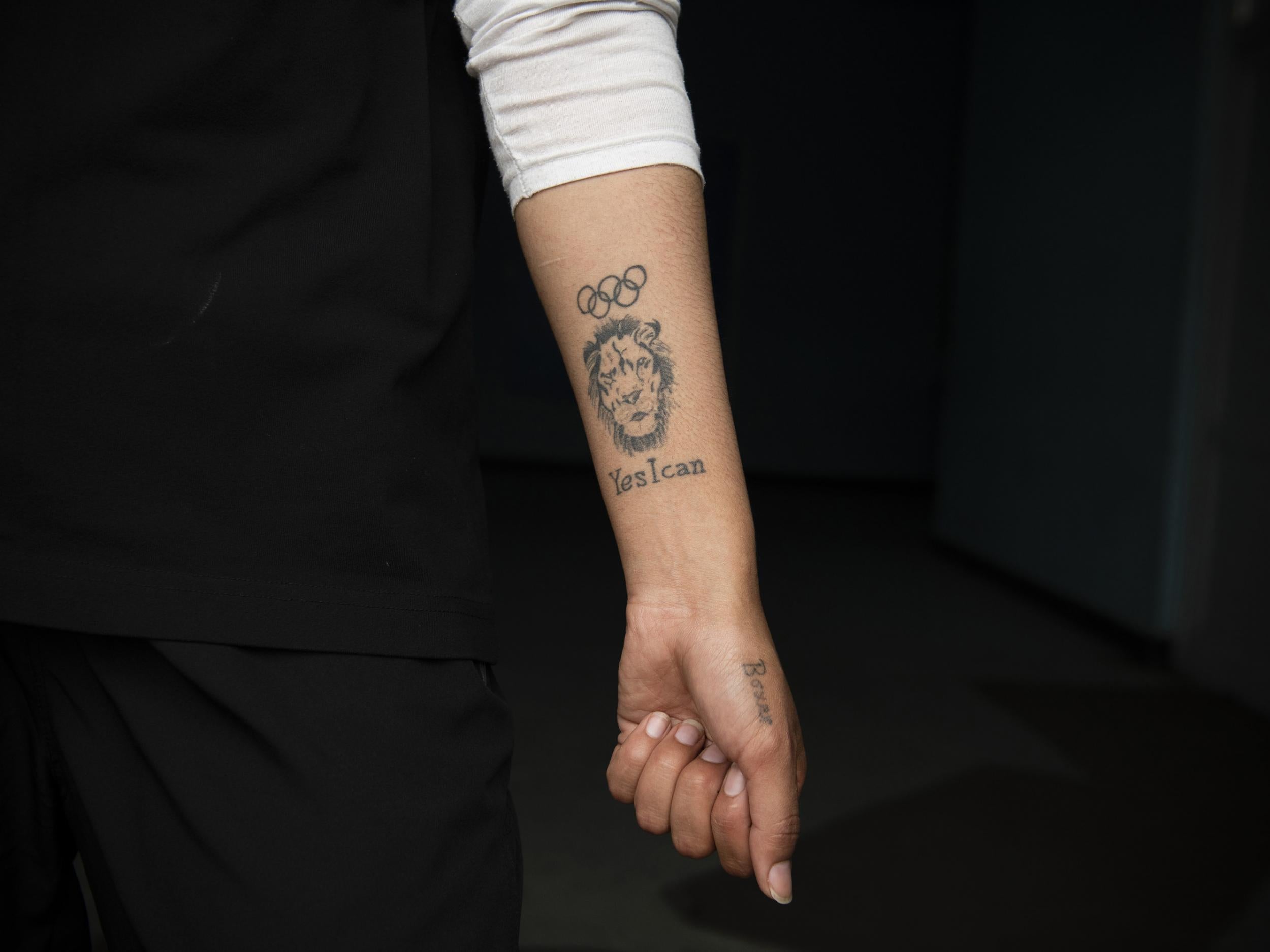 &#13;
Some of Bromand’s tattoos illustrate her determination &#13;