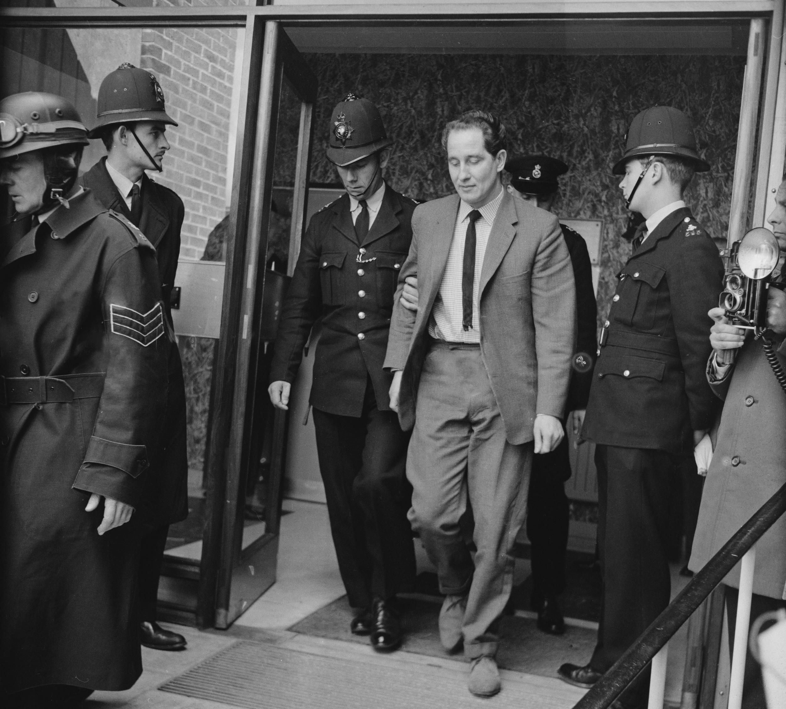 Ronald Biggs under arrest following the Great Train Robbery in 1963