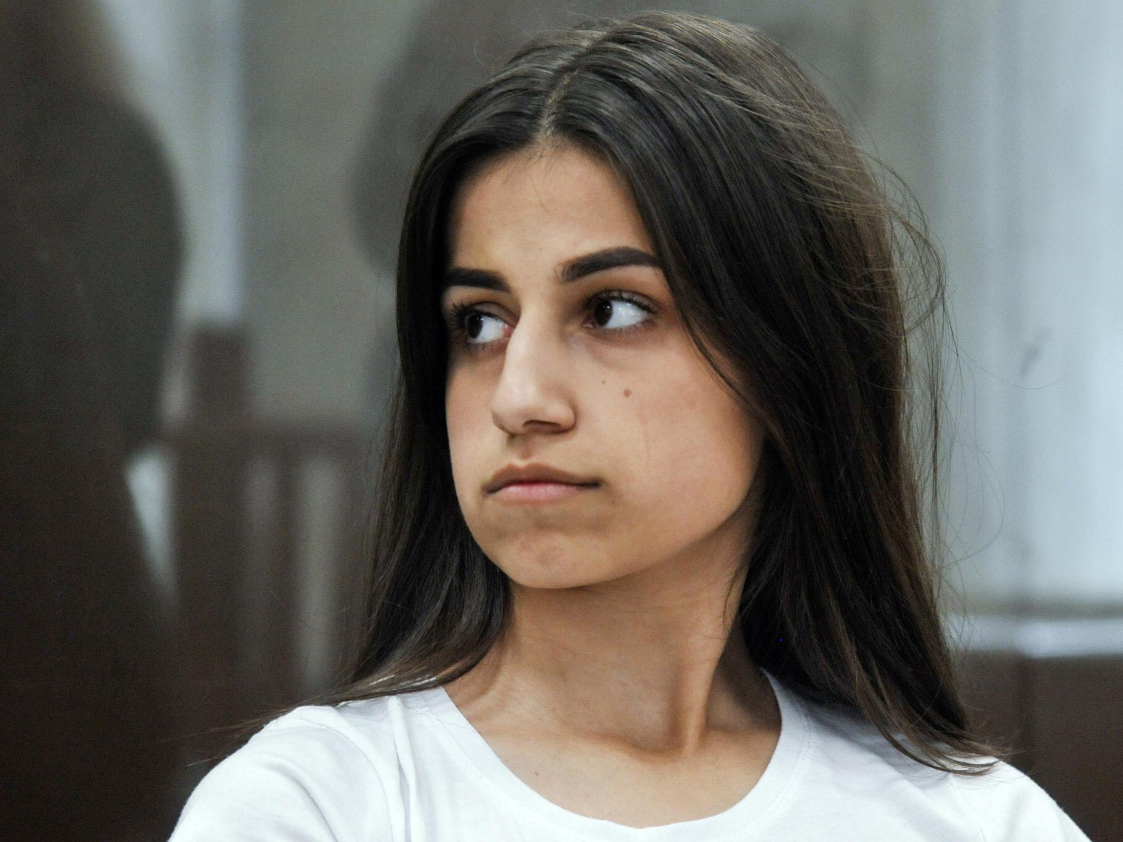 Angelina Khachaturyan attends hearings in a court room in Moscow, Russia