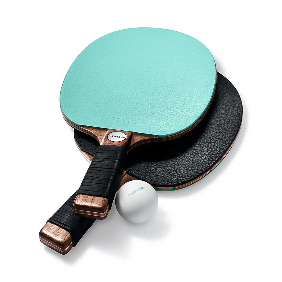 The Tiffany and Co table tennis paddles