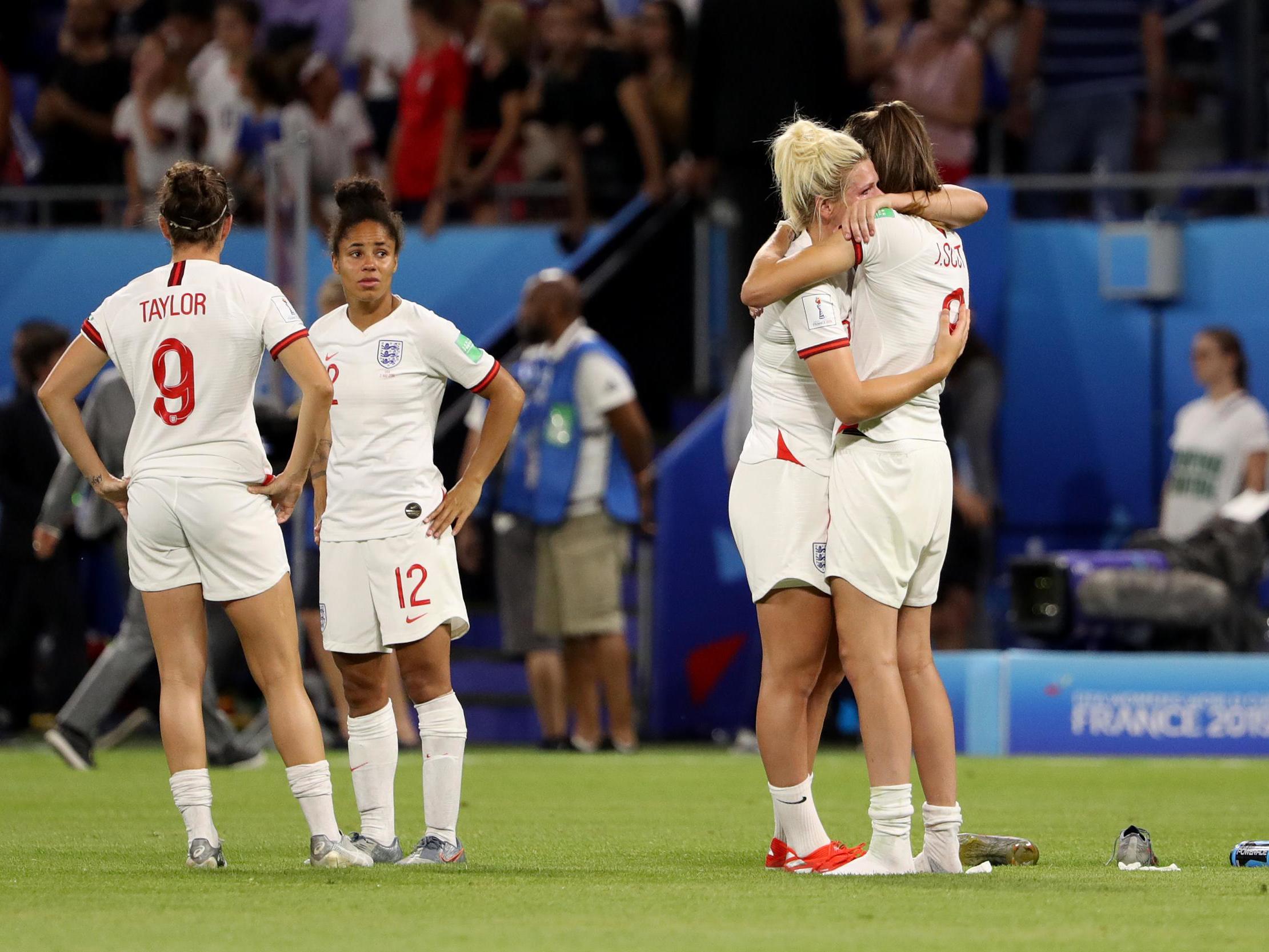 England were beaten 2-1 in a dramatic semi-final against the USA