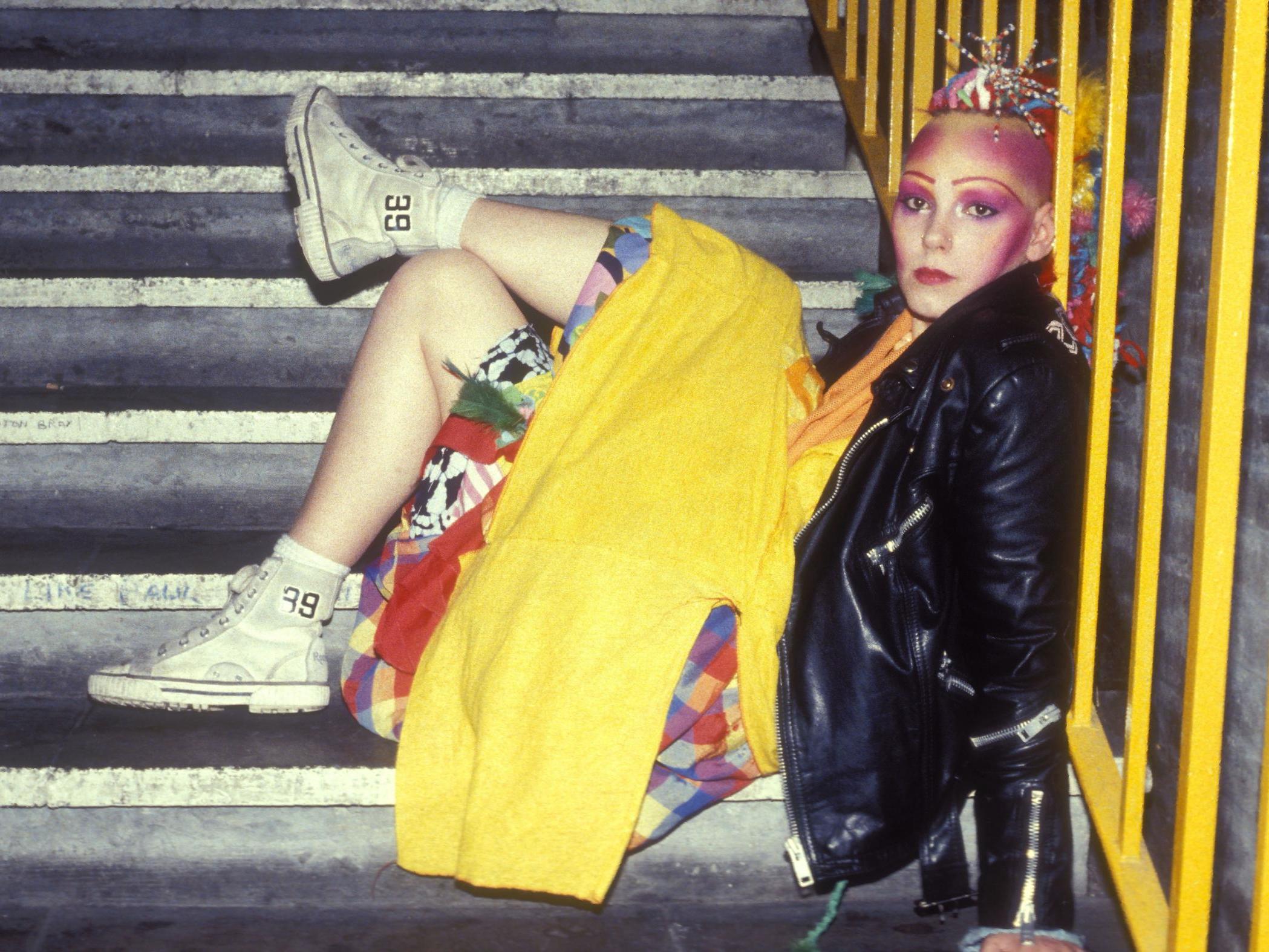 Tina from Ealing at the Batcave, off Carnaby Street, in 1984