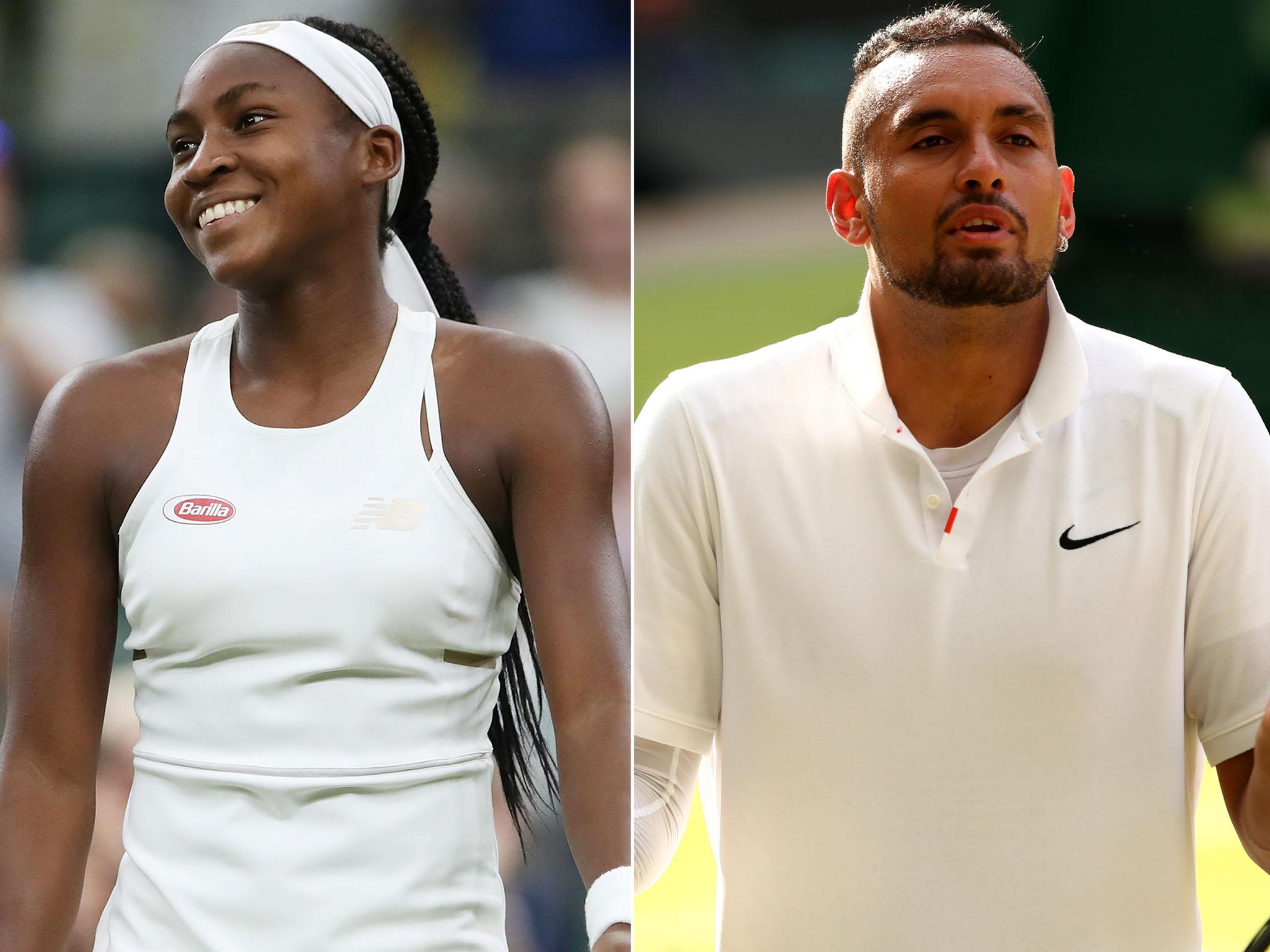 Saints and sinners: the US’s Cori Gauff and Spain’s Nick Kyrgios