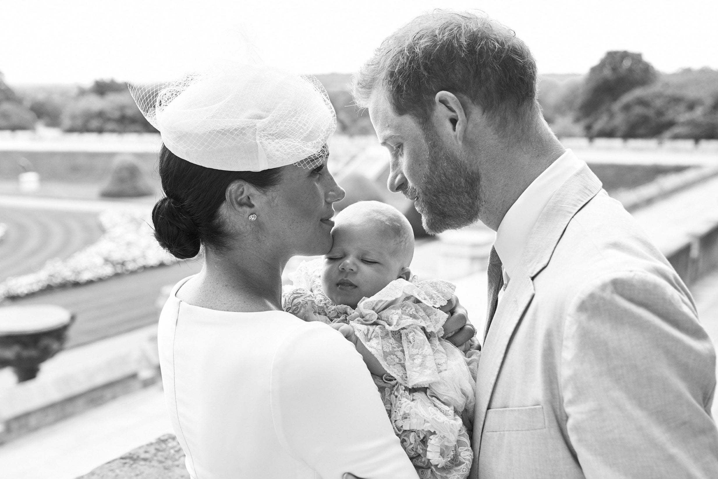 Harry and Meghan shared a black-and-white photo featuring their son Archie