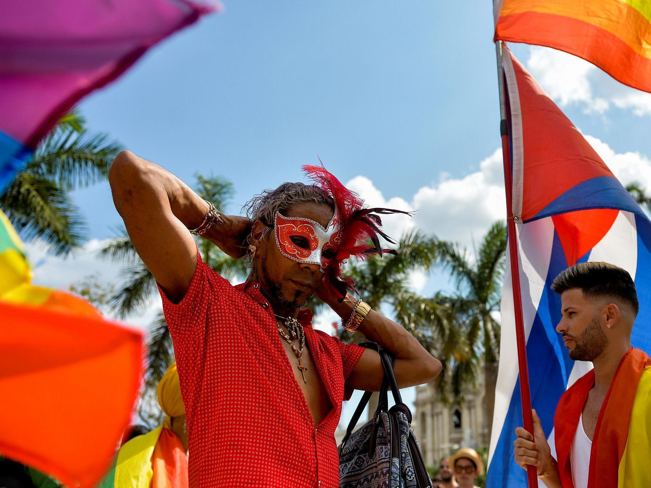 The relaxing of online censorship under president Diaz-Canel has brought Cubans onto the streets with a renewed confidence in expressing their views, here at an LGBT rights march in May 2019