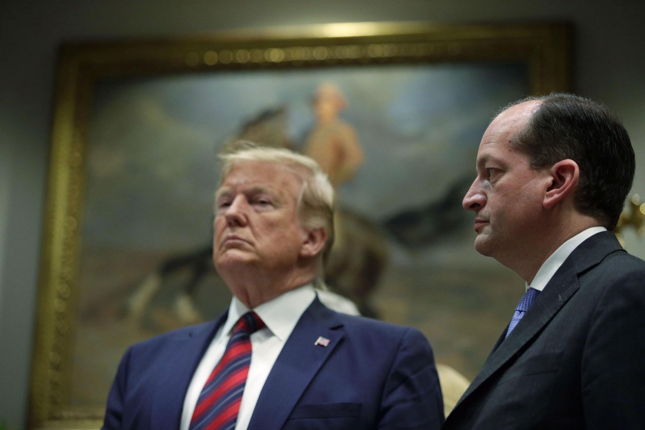 Mr Trump’s labour secretary Alexander Acosta oversaw plea deal that granted Epstein immunity from federal prosecutors