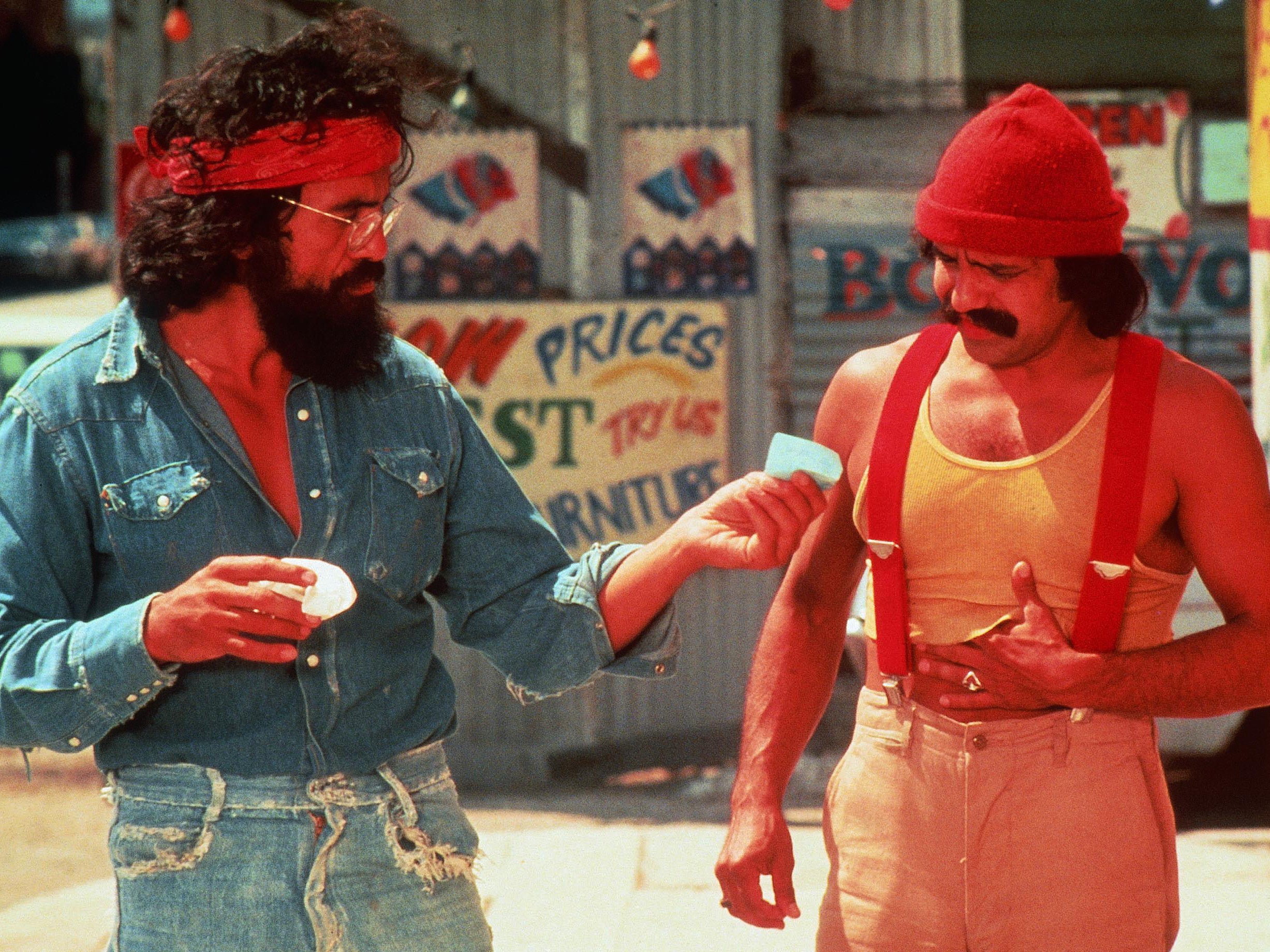 Cheech and Chong in their 1978 film ‘Up In Smoke’, which used cannabis as a central plot tool