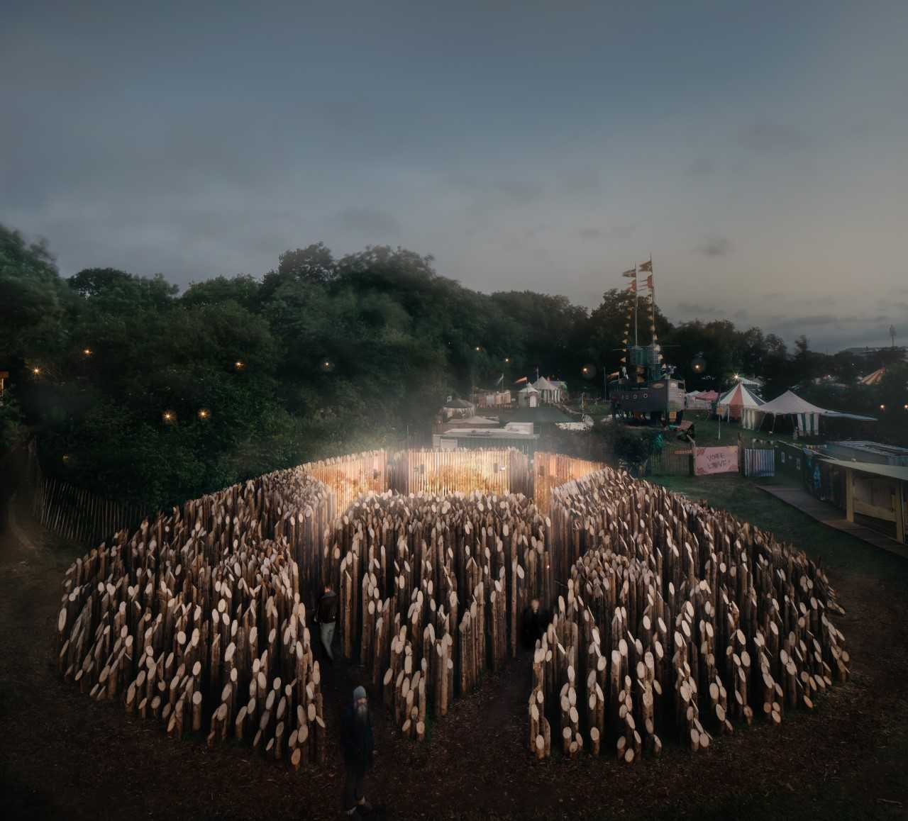 Wolfgang Buttress's BEAM installation at Glastonbury